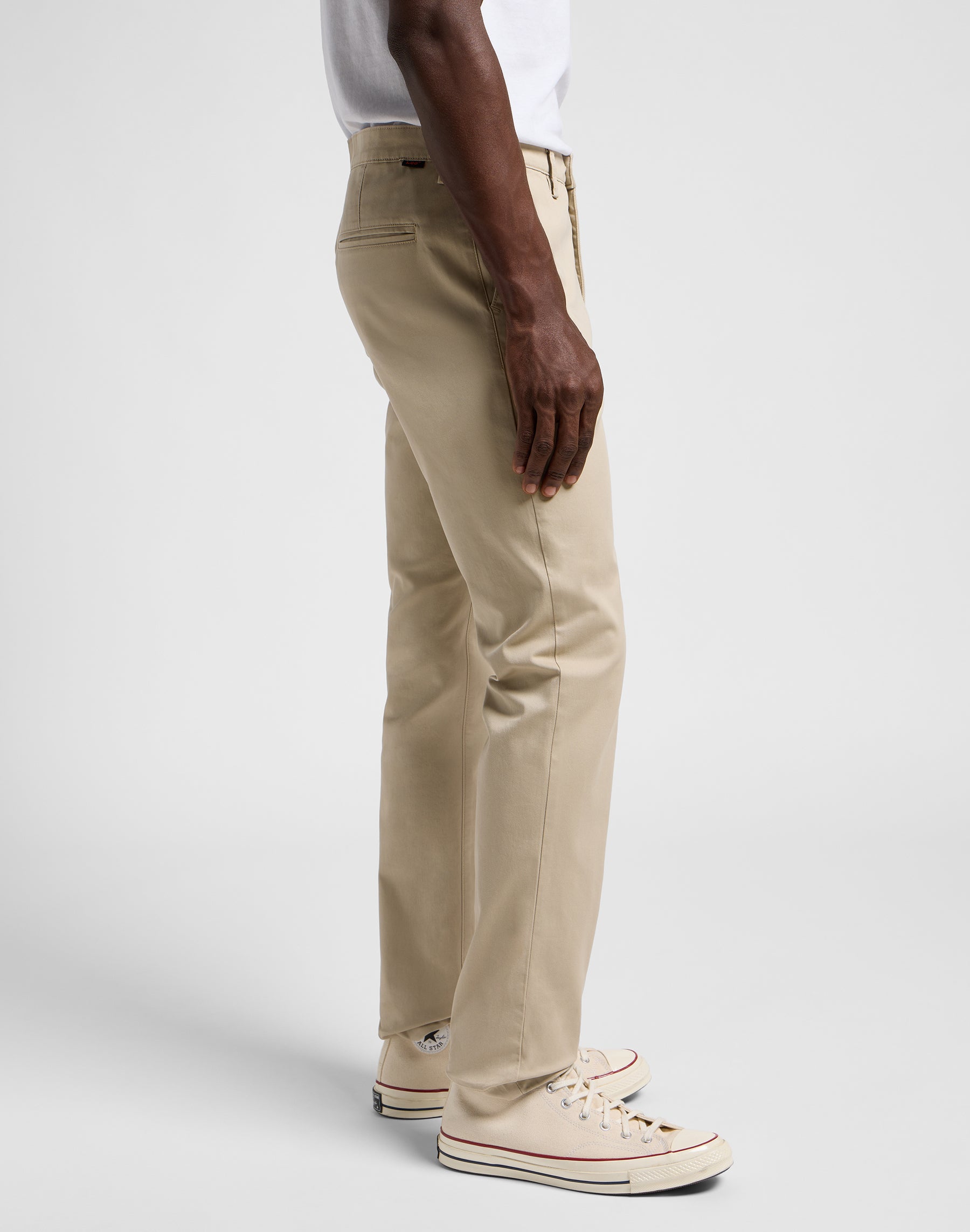 Pantaloni chino slim in pietra Lee