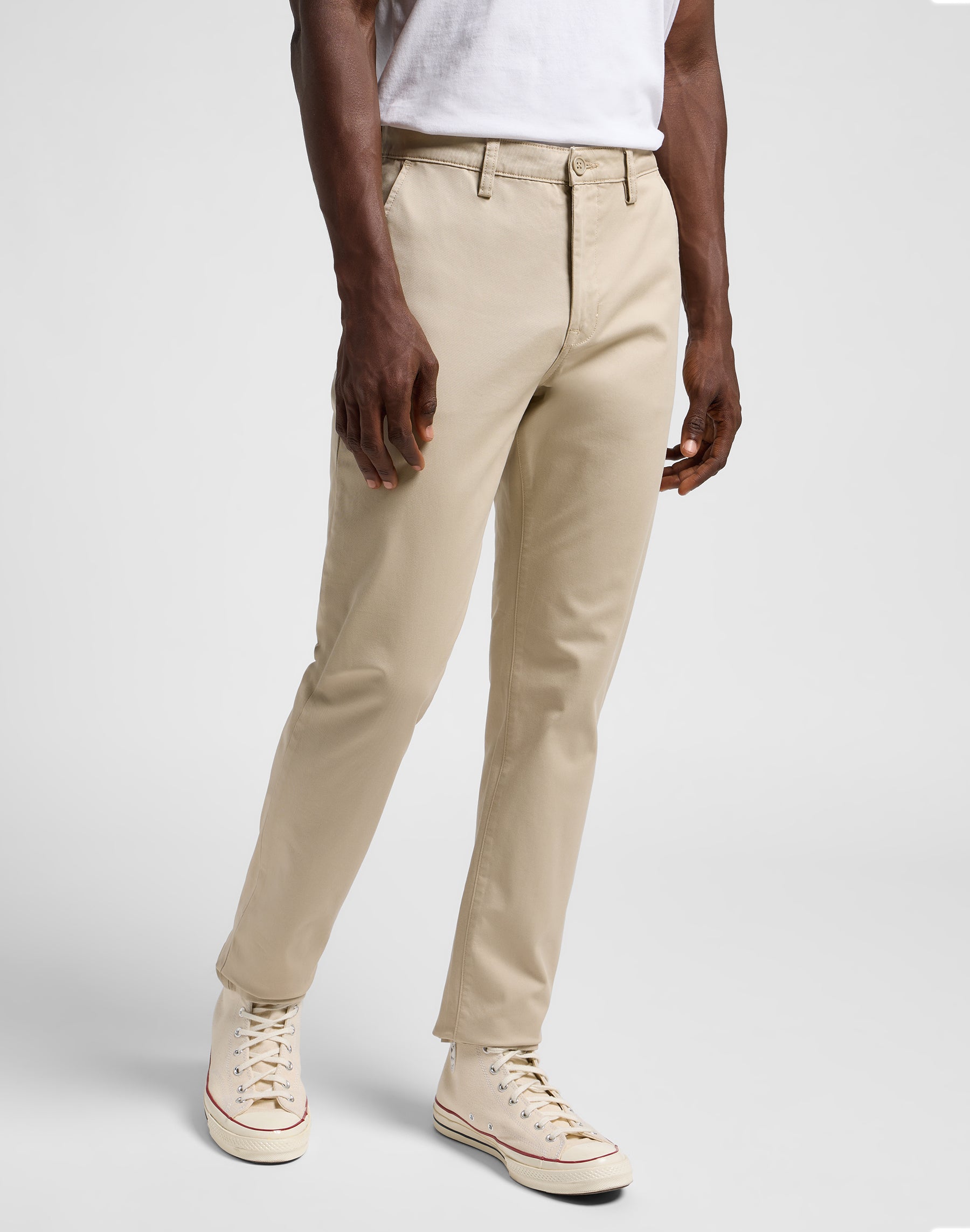 Pantaloni chino slim in pietra Lee
