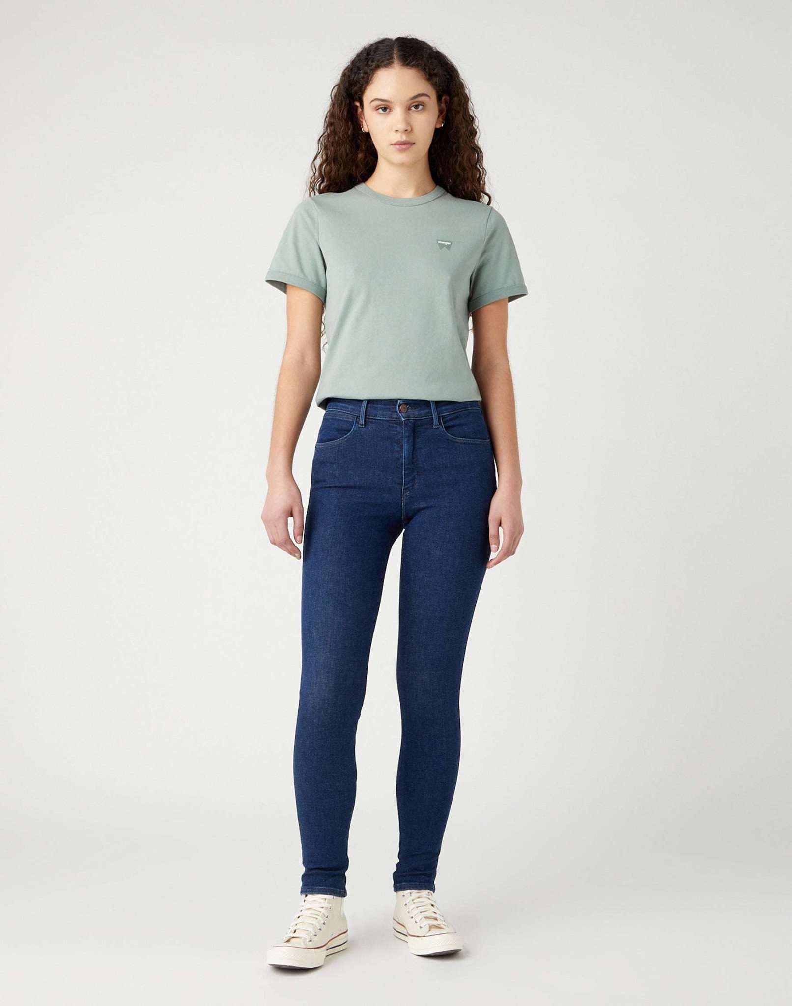 T-shirt Slim in Light Matcha Magliette Wrangler   