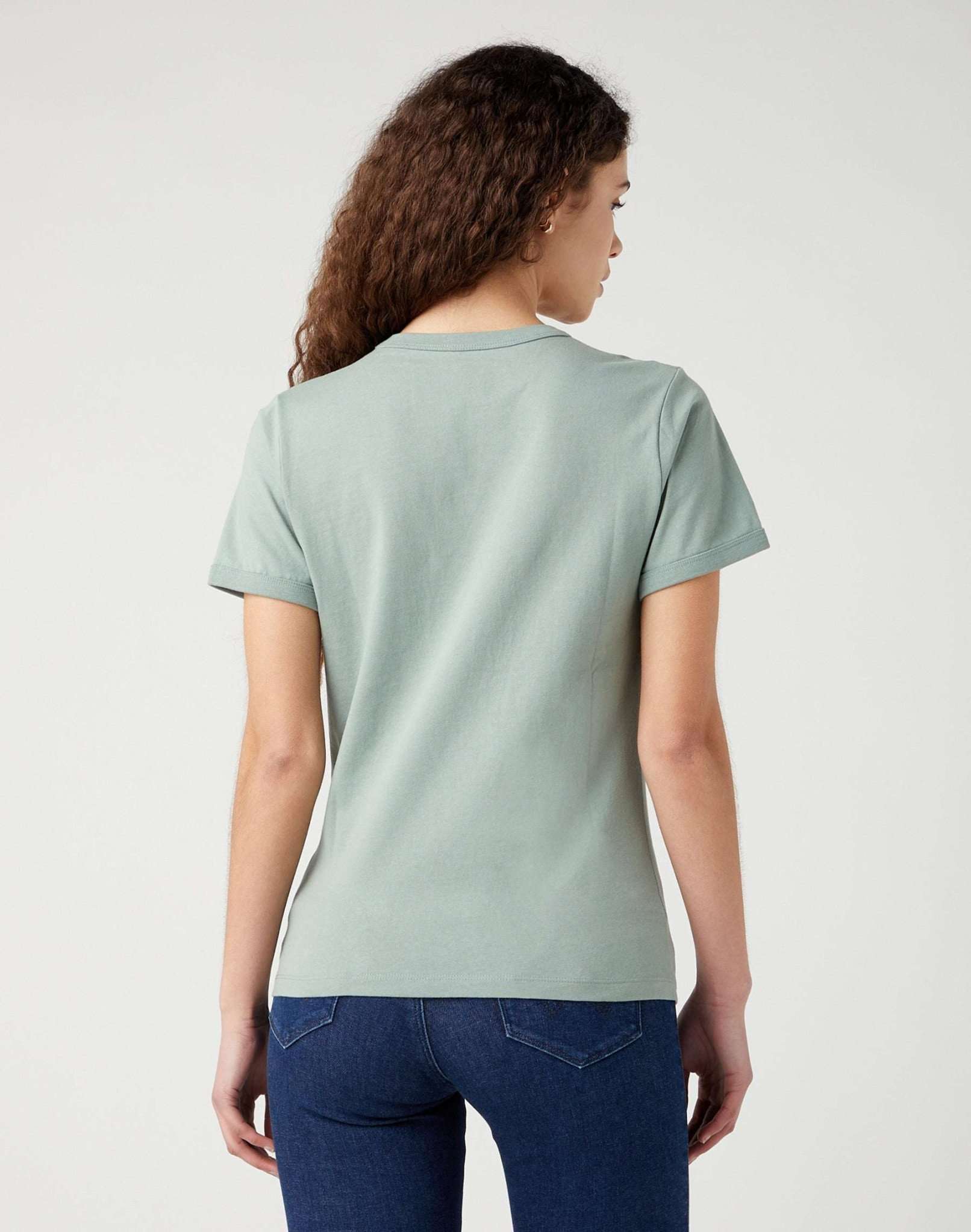 T-shirt Slim in Light Matcha Magliette Wrangler   