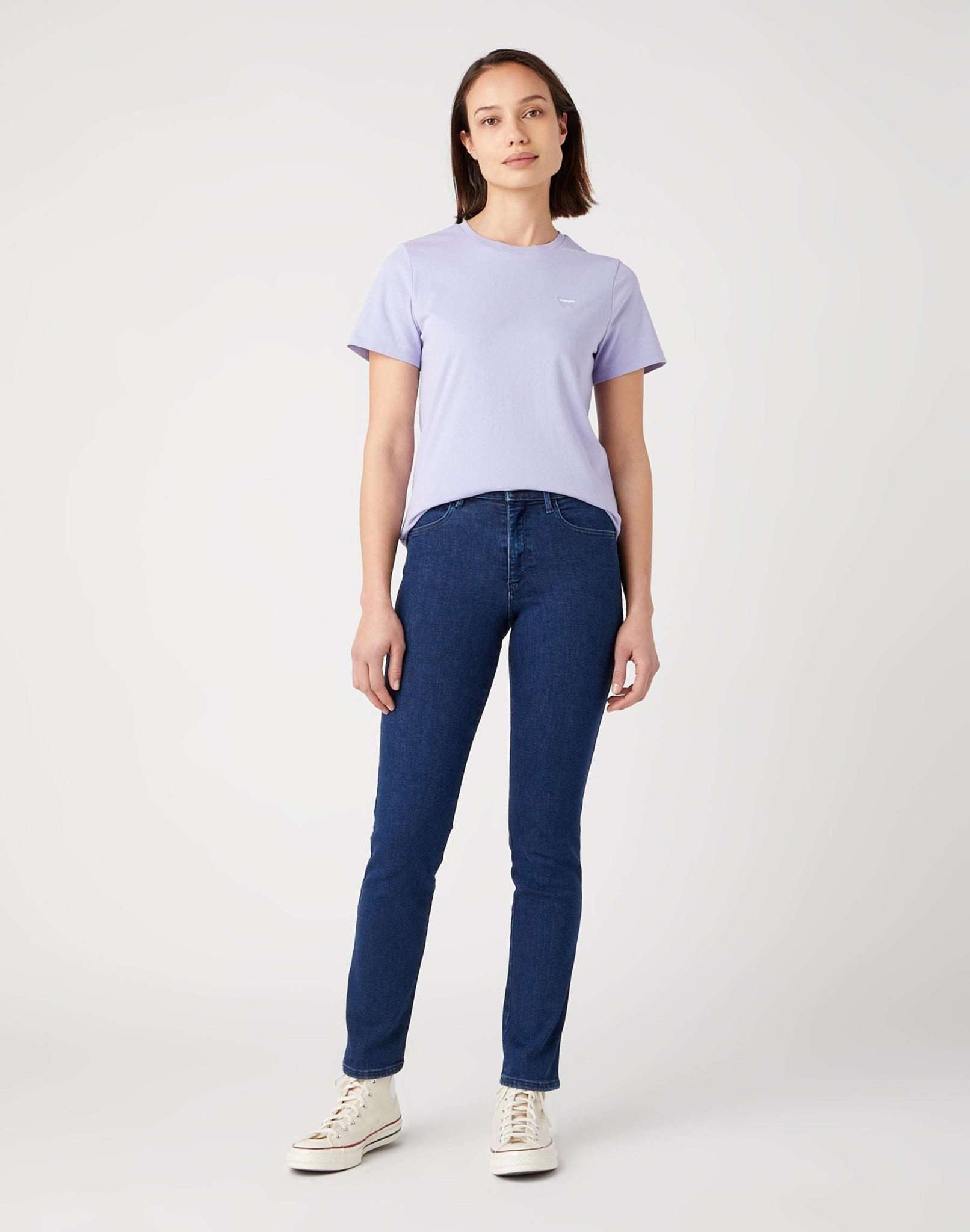 Maglietta slim in lavanda dolce Magliette Wrangler   