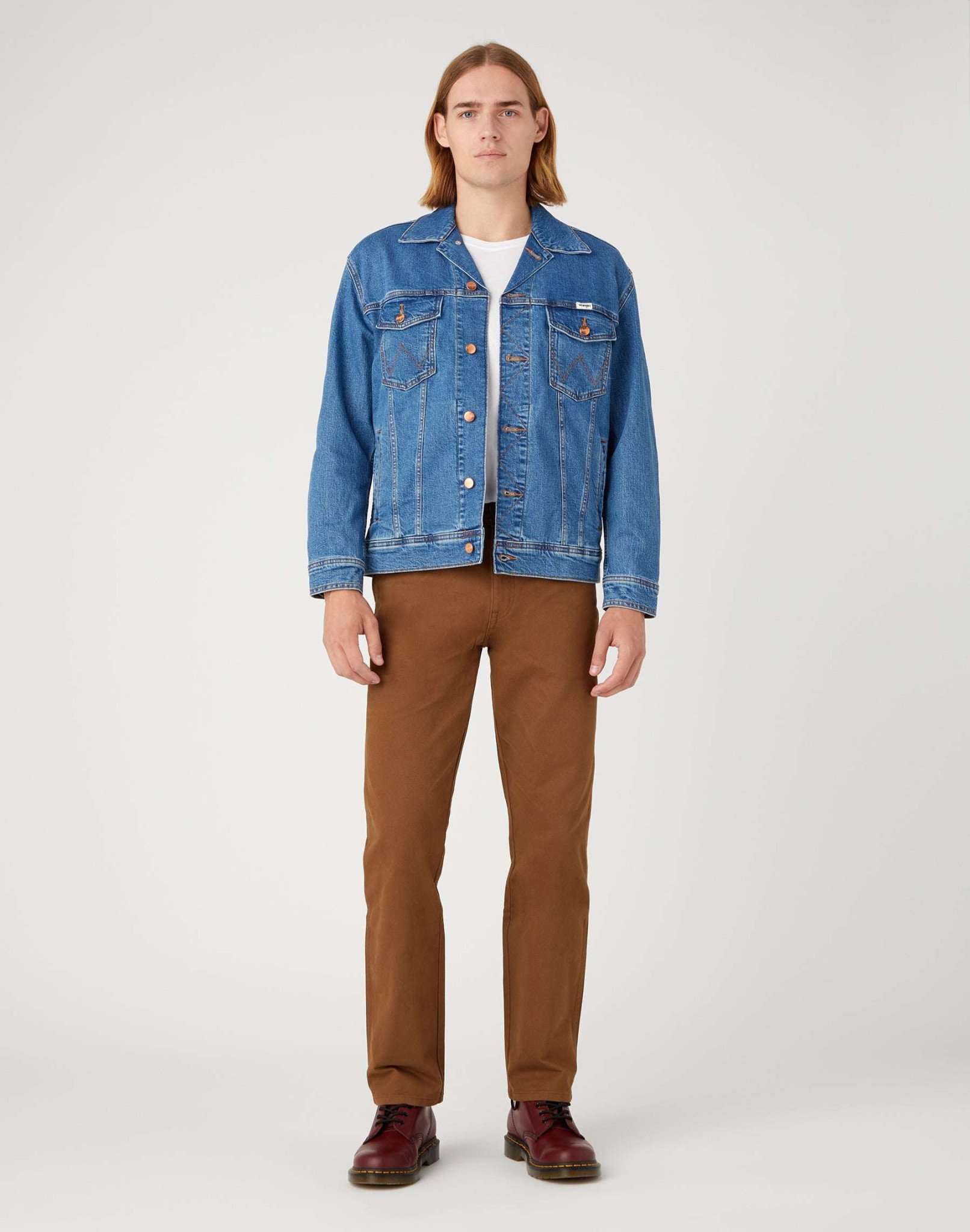 Pantaloni Texas Slim in Saddle Brown Wrangler   