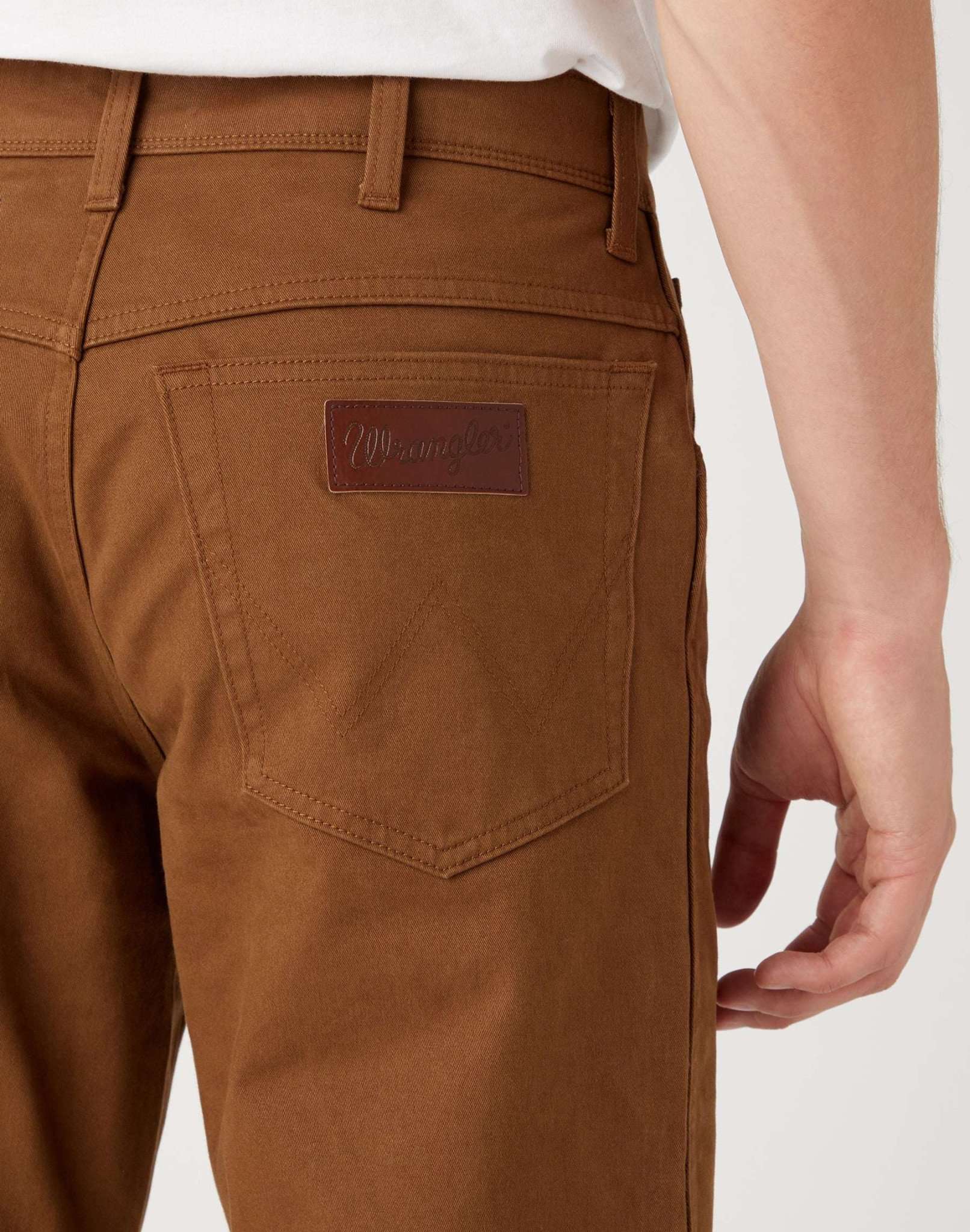 Pantaloni Texas Slim in Saddle Brown Wrangler   