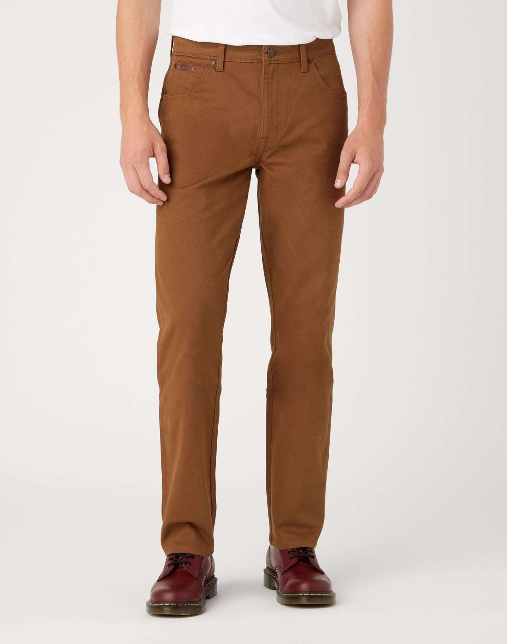 Pantaloni Texas Slim in Saddle Brown Wrangler   