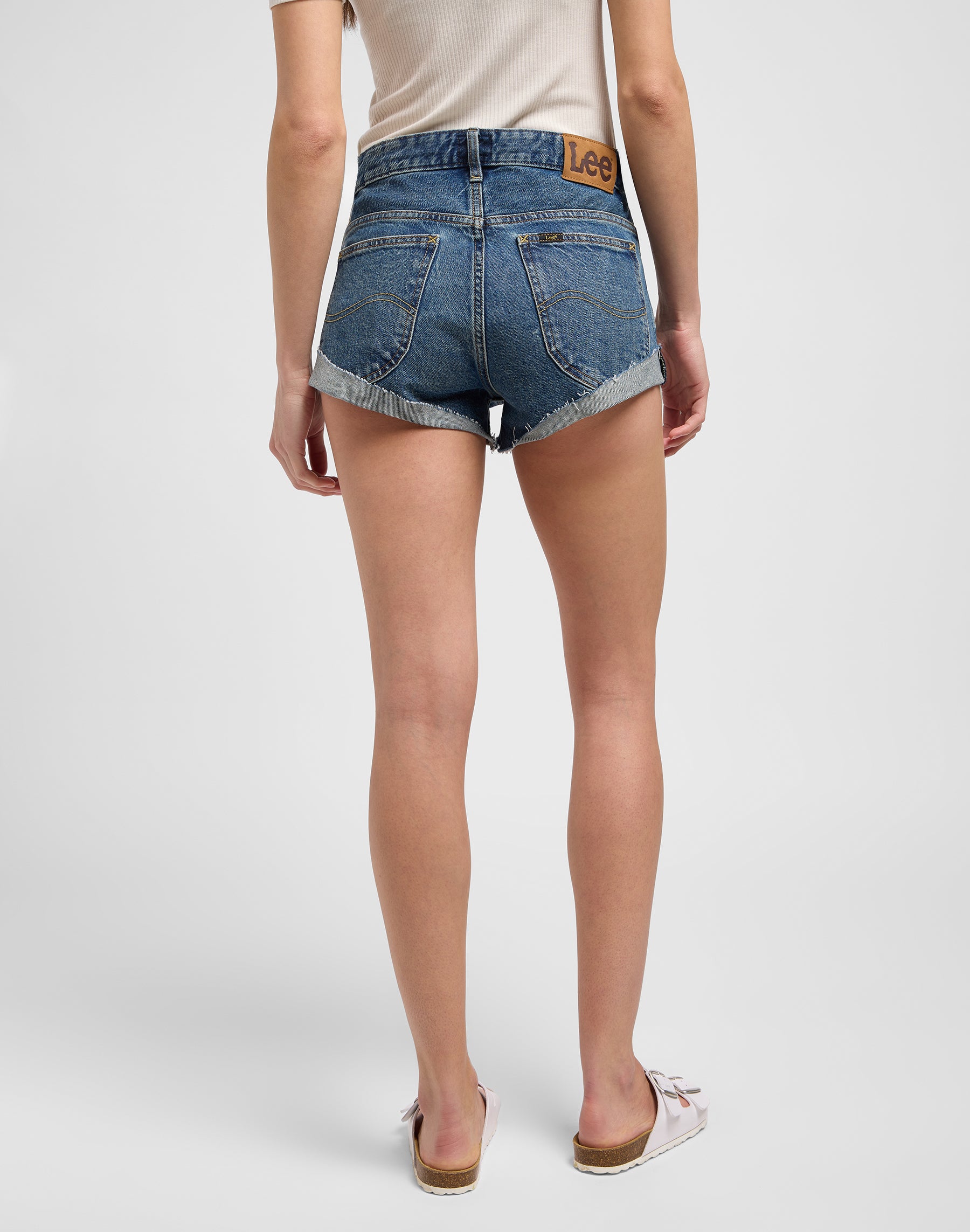 Pantaloncini Rider Short 2 Inch in denim indaco classico Lee   