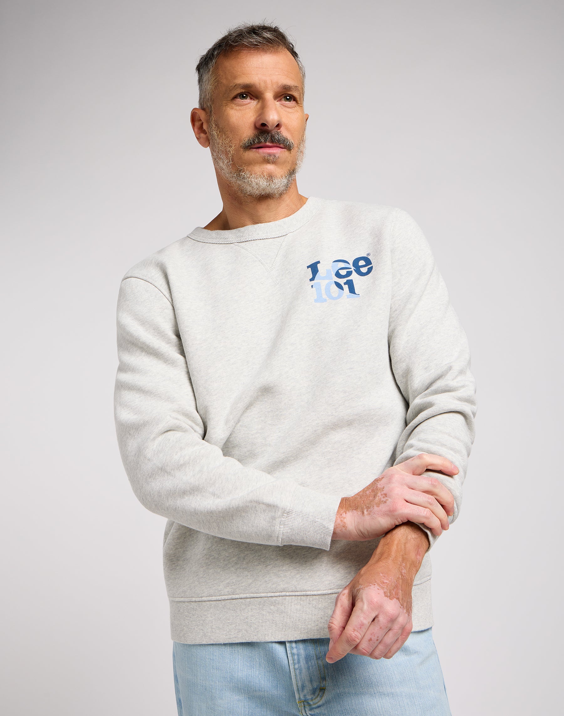 101 Maglione Rider in grigio lucido Mele Felpe Lee   