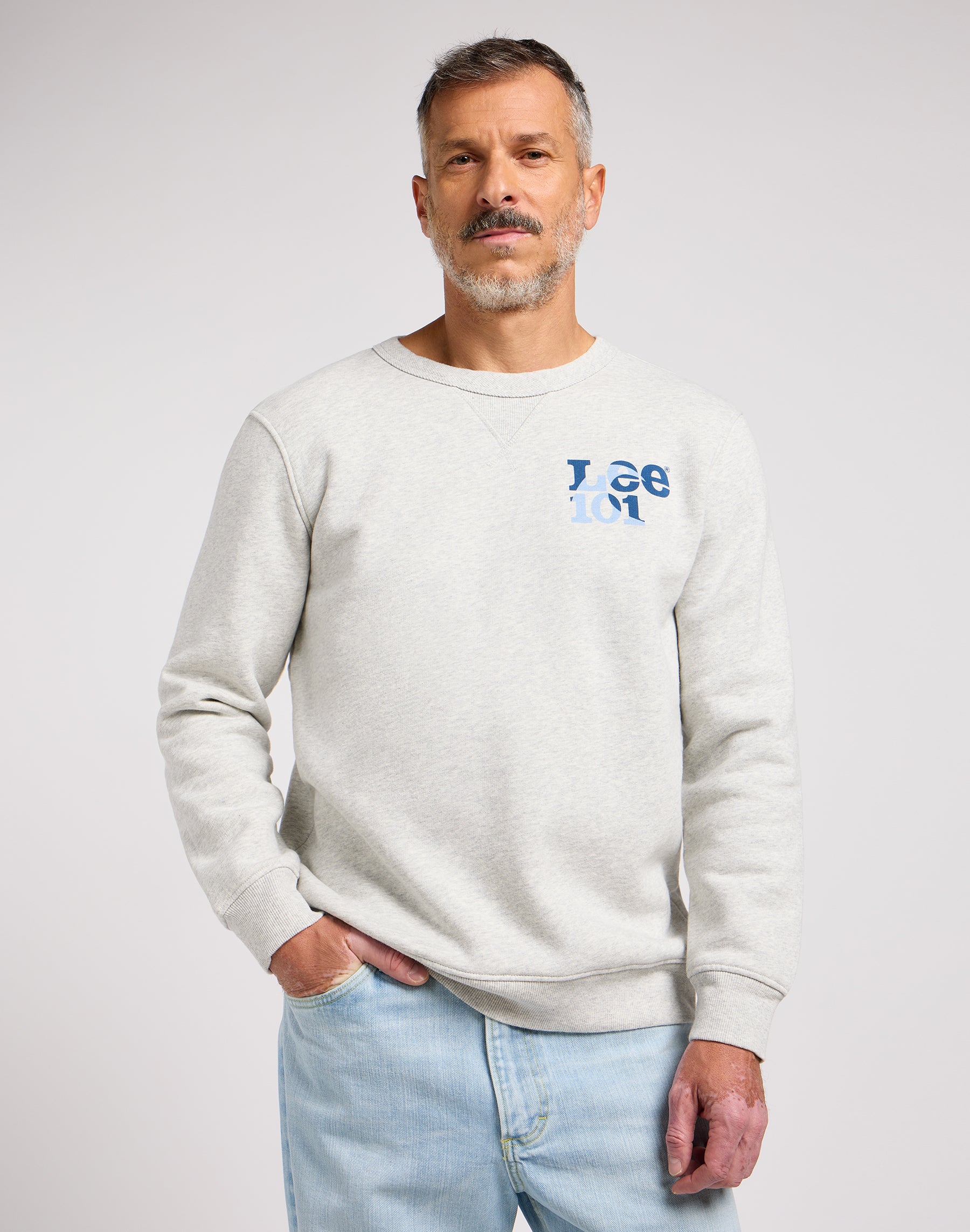 101 Maglione Rider in grigio lucido Mele Felpe Lee   