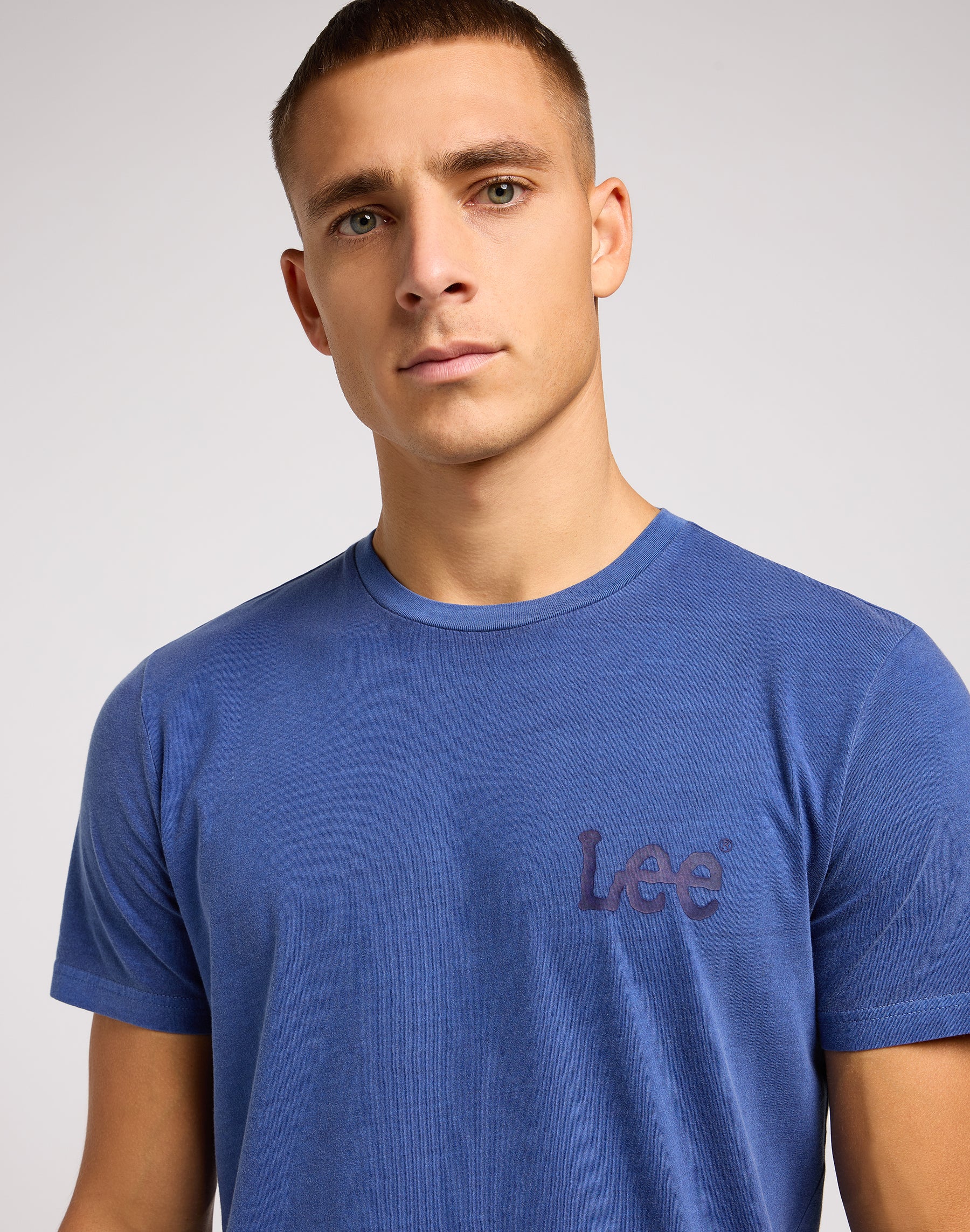 T-shirt media Wobbly Lee in Blu Surf Lee   