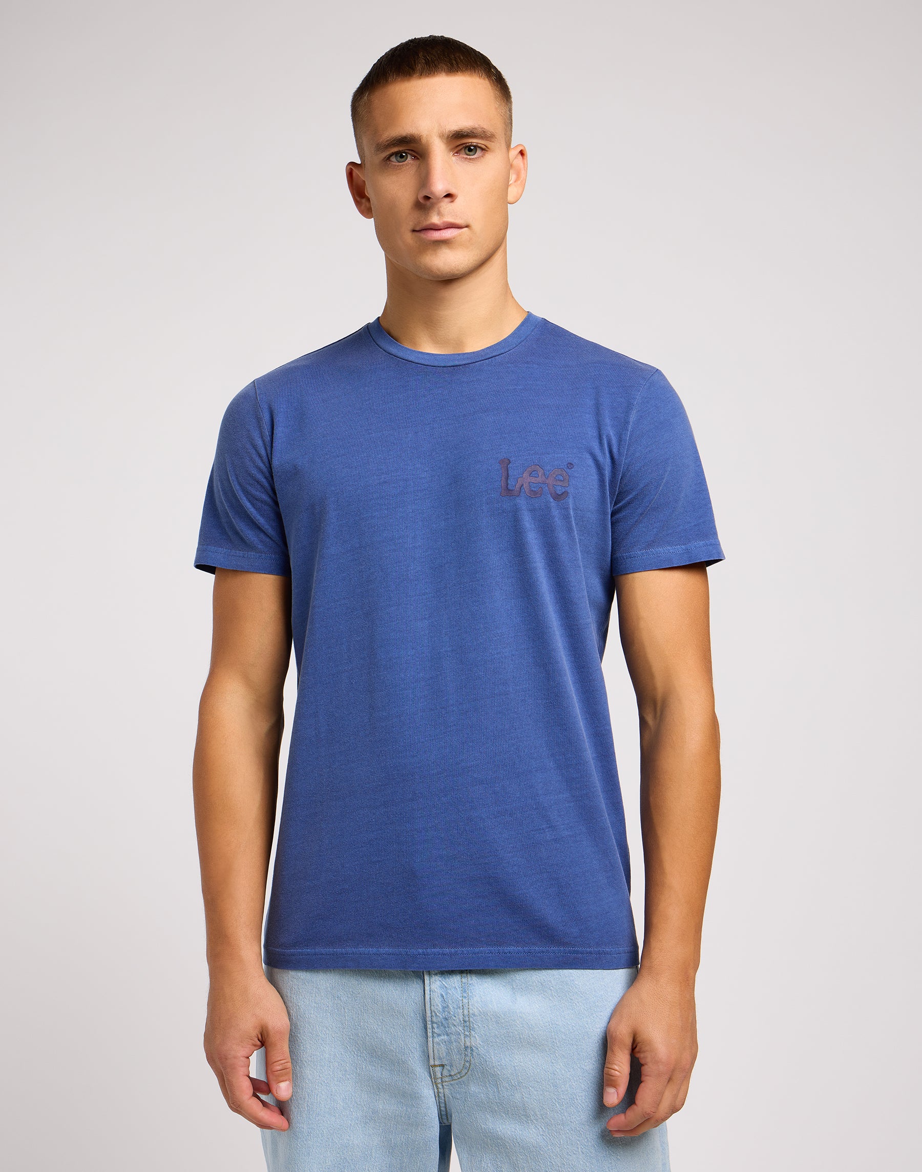 T-shirt media Wobbly Lee in Blu Surf Lee   