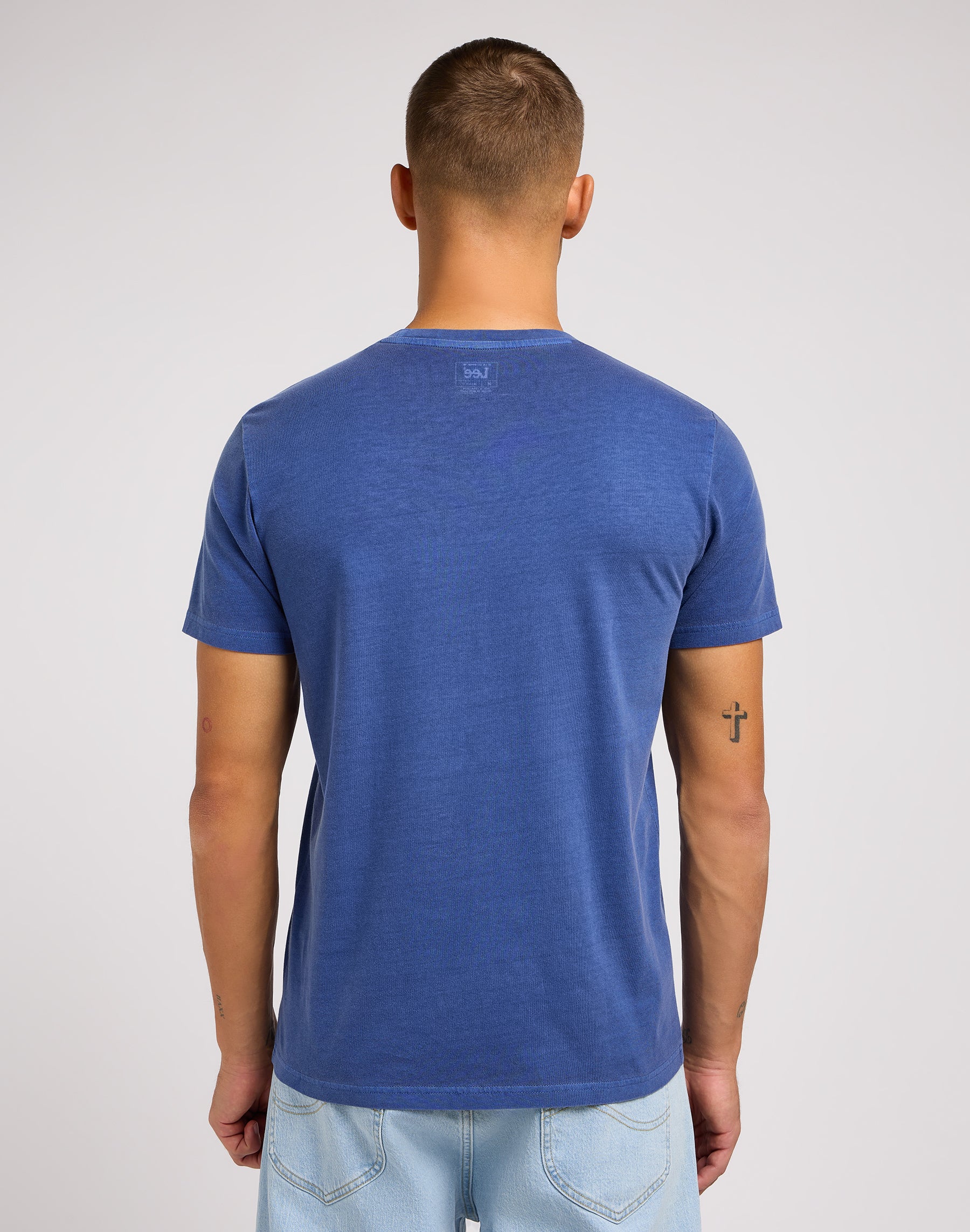 T-shirt media Wobbly Lee in Blu Surf Lee   