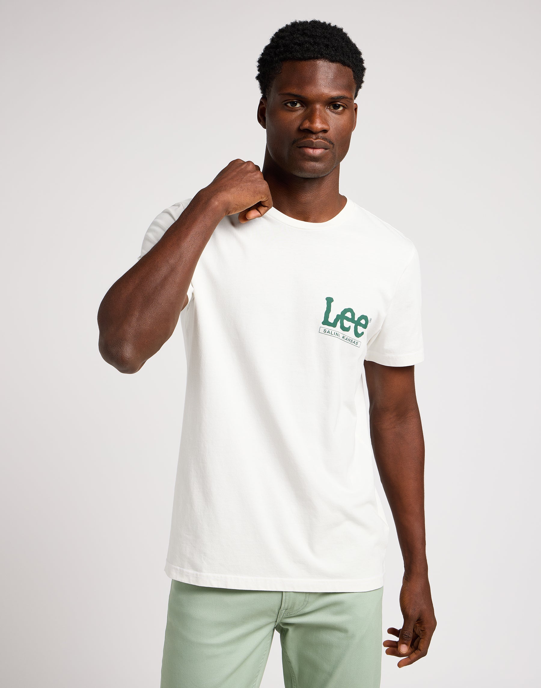 Maglietta a maniche corte in ecru T-shirt Lee   