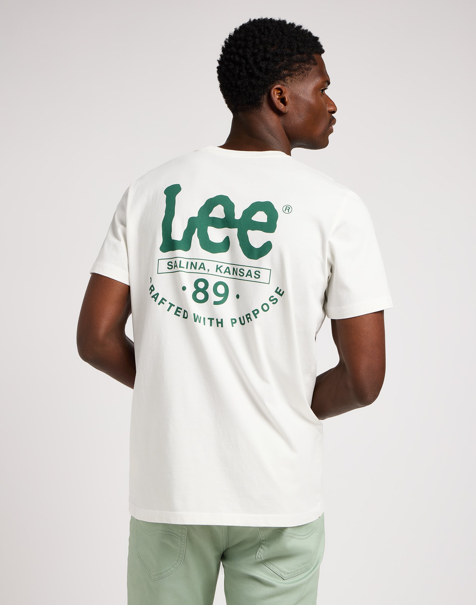 Maglietta a maniche corte in ecru T-shirt Lee   