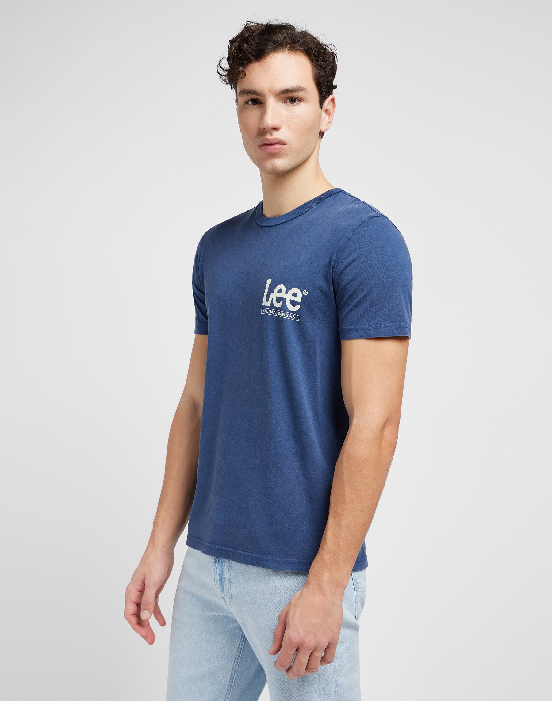 T-shirt a maniche corte in Drama T-shirt blu Lee   