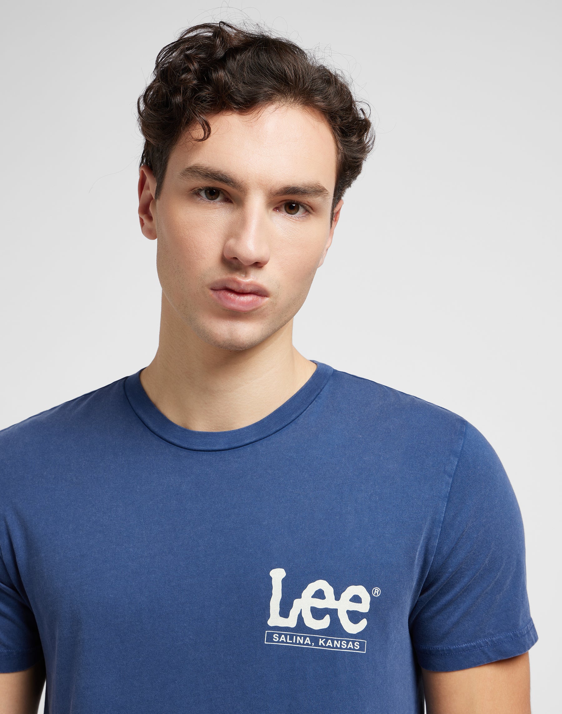 T-shirt a maniche corte in Drama T-shirt blu Lee   