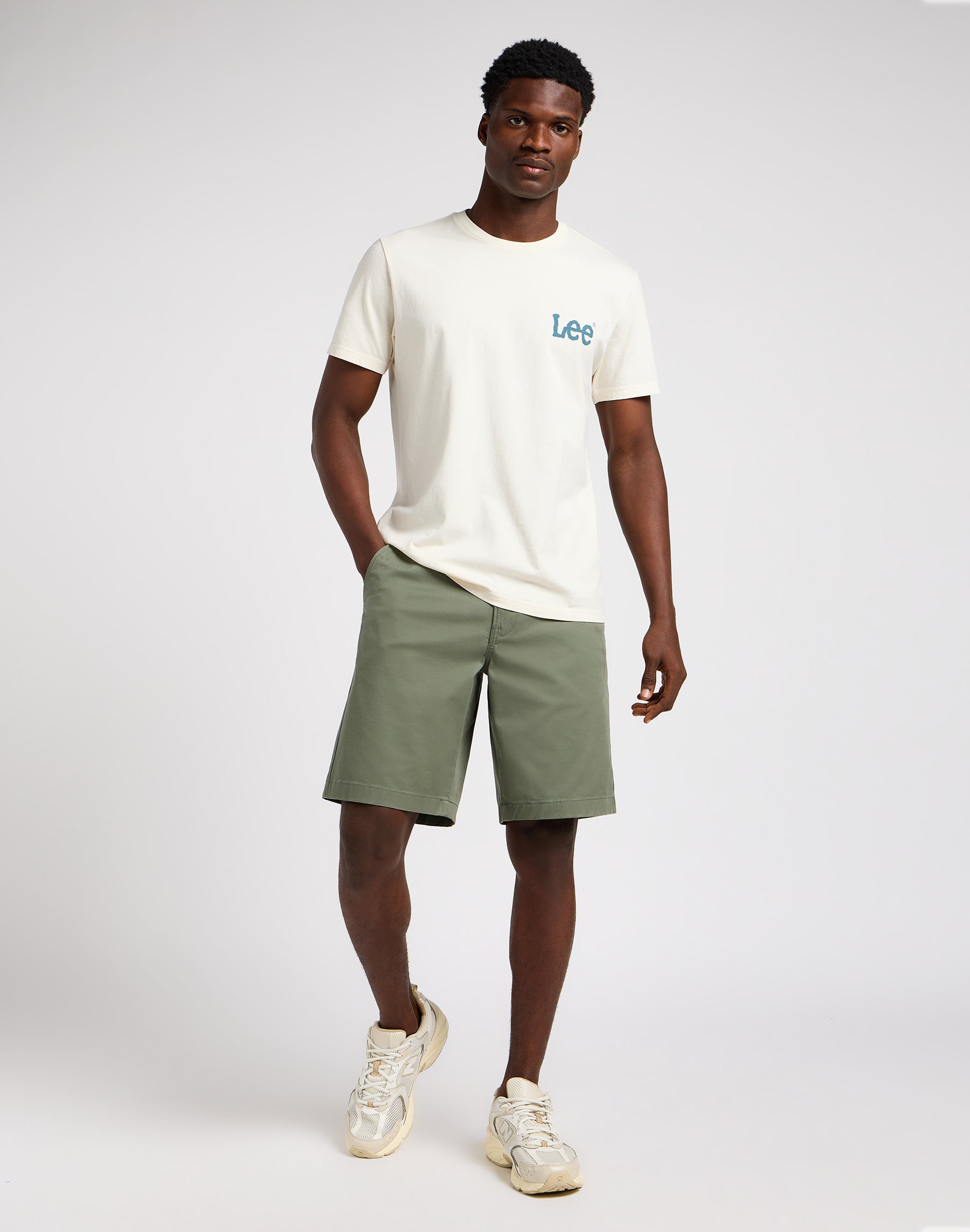 Pantaloncini chino rilassati in oliva Grove Shorts Lee   