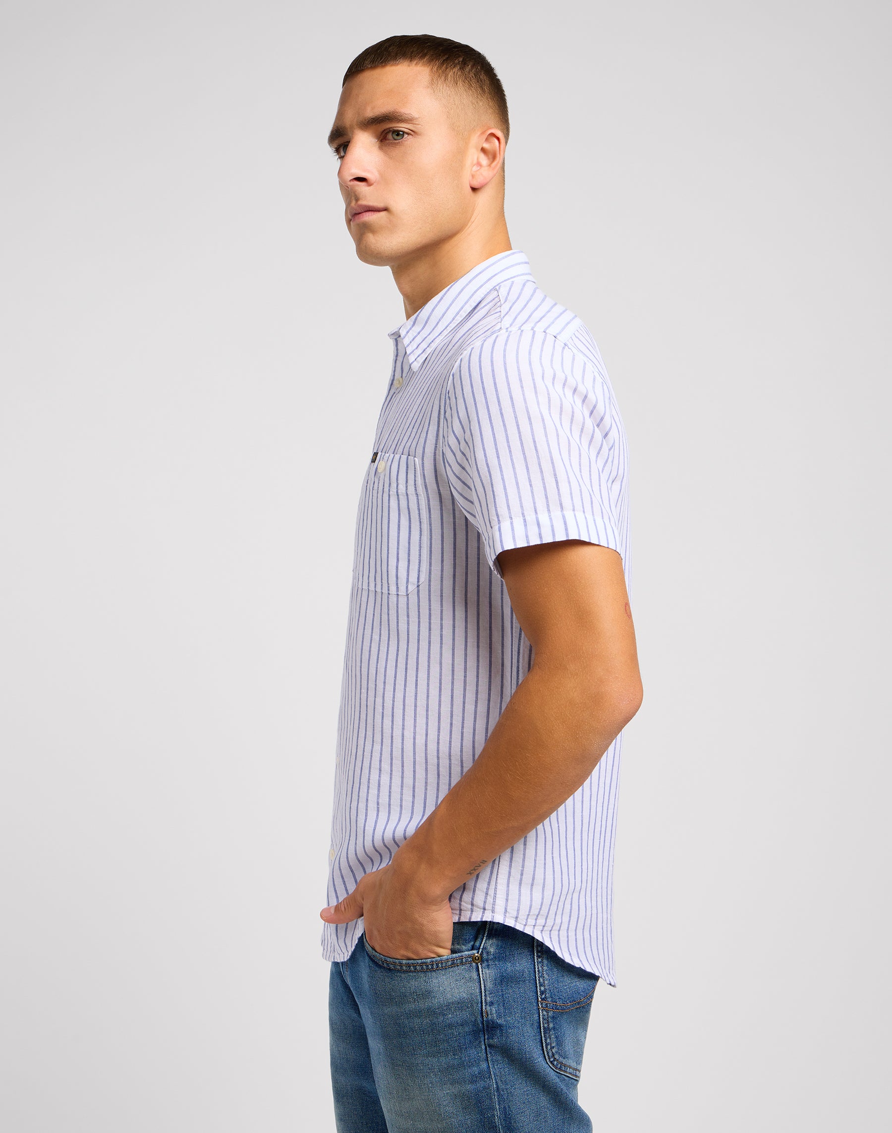 Camicia Leesure in Surf Blue Camicie Lee   