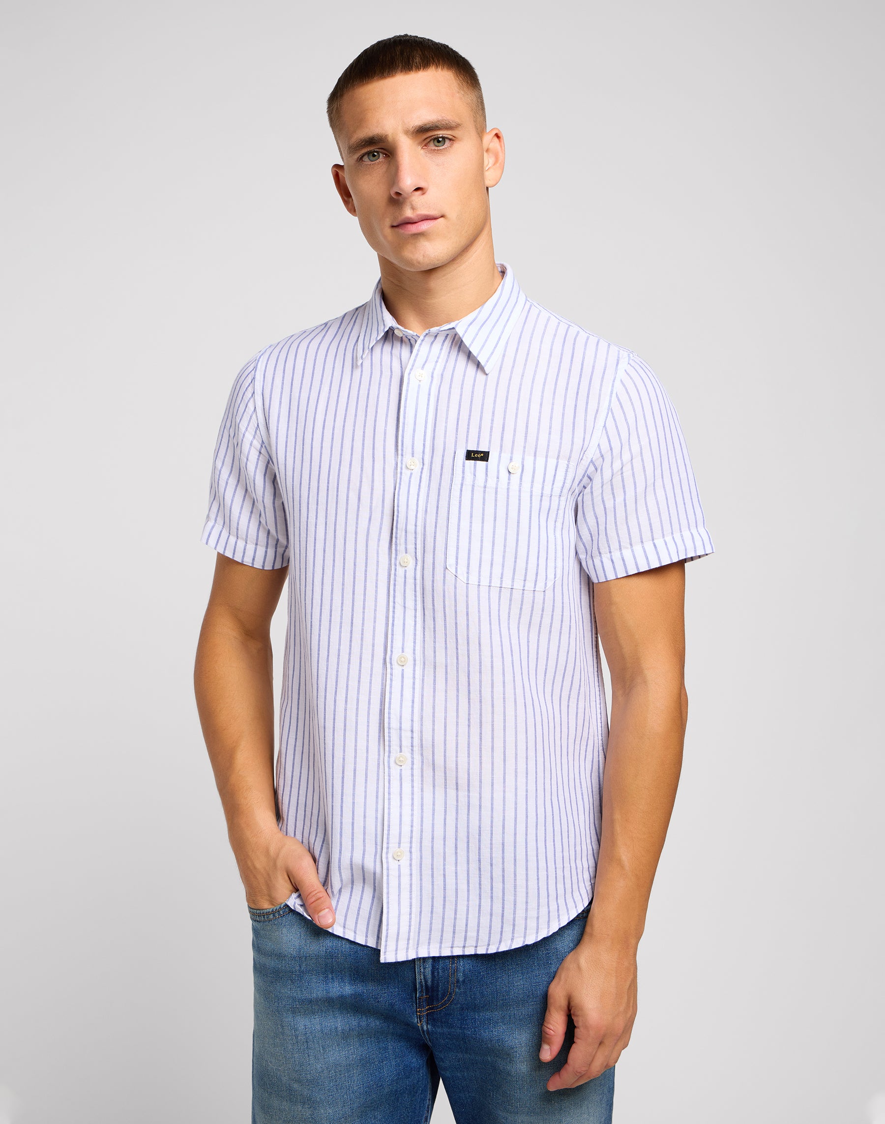 Camicia Leesure in Surf Blue Camicie Lee   