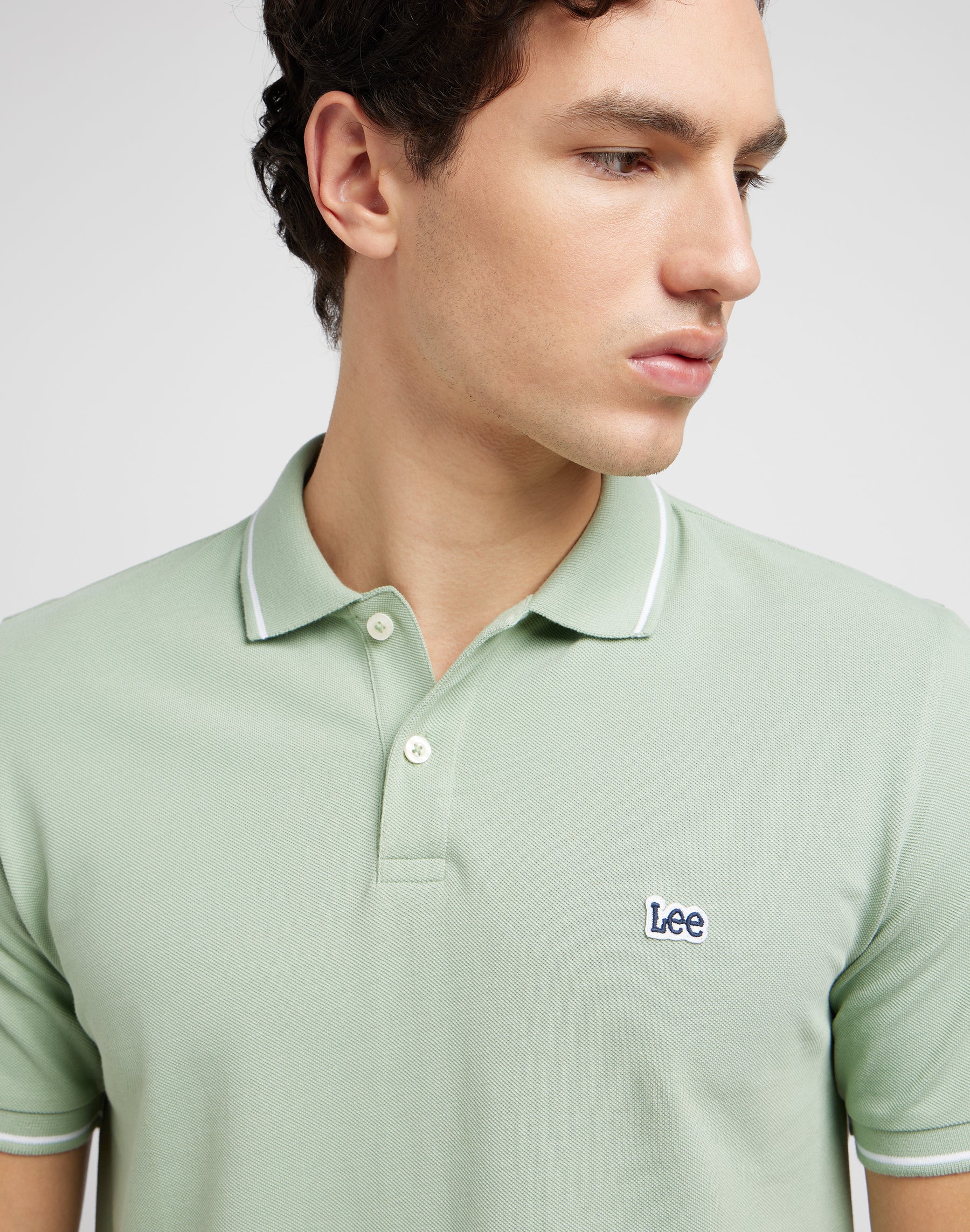 Polo in piqué di colore grigio Intuition Lee   