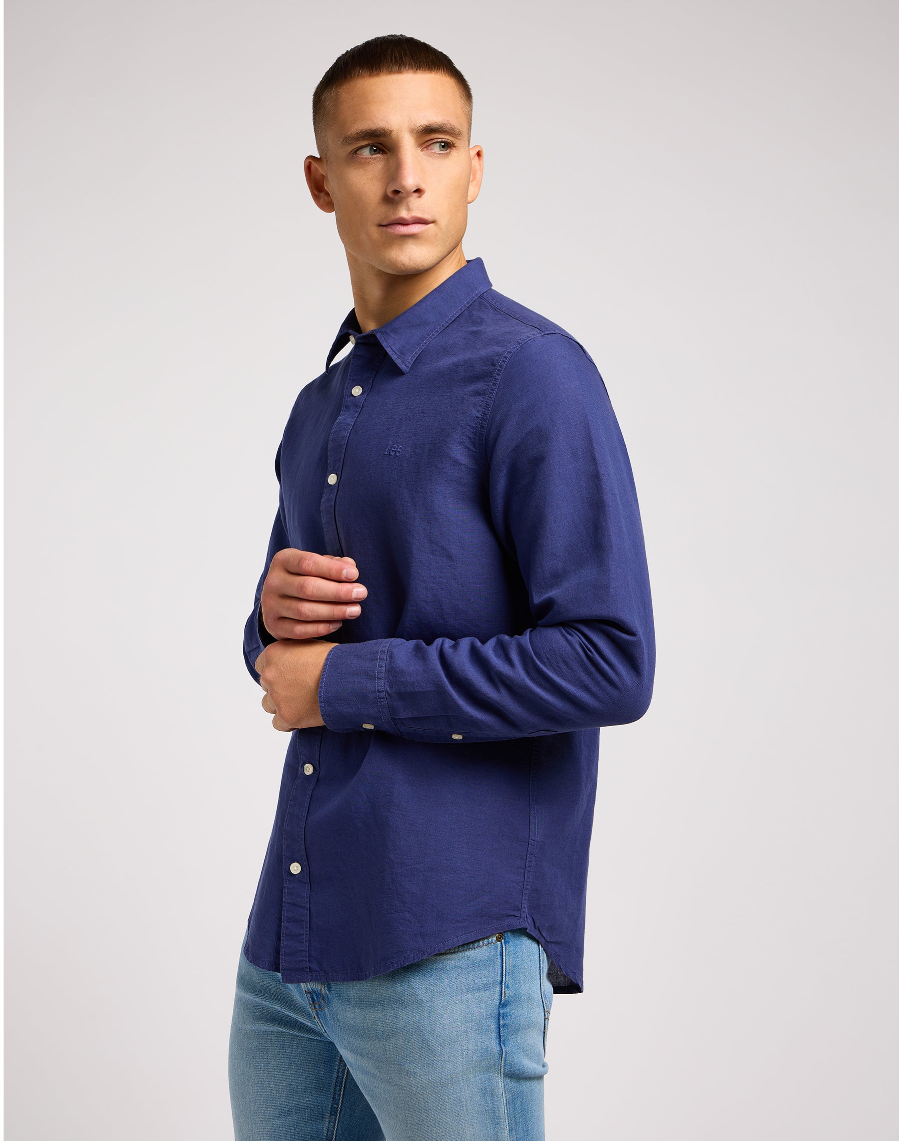 Camicia patch in camicie blu medievali Lee   