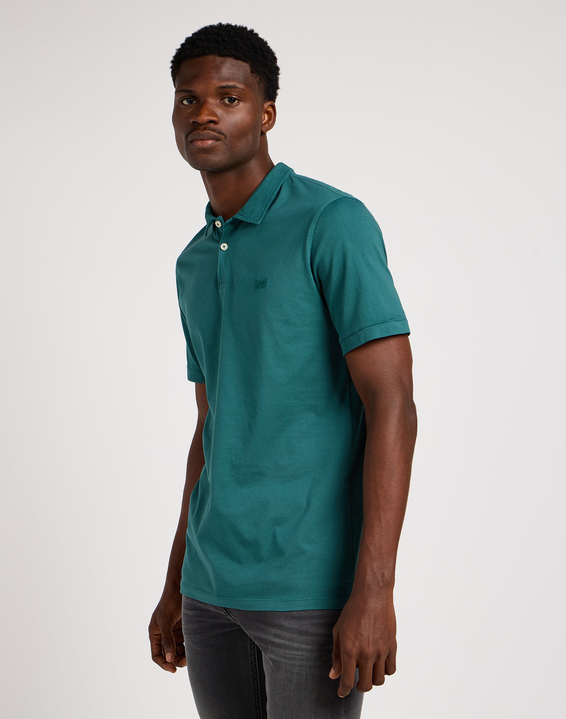 Polo in jersey in Evergreen Polo Lee   