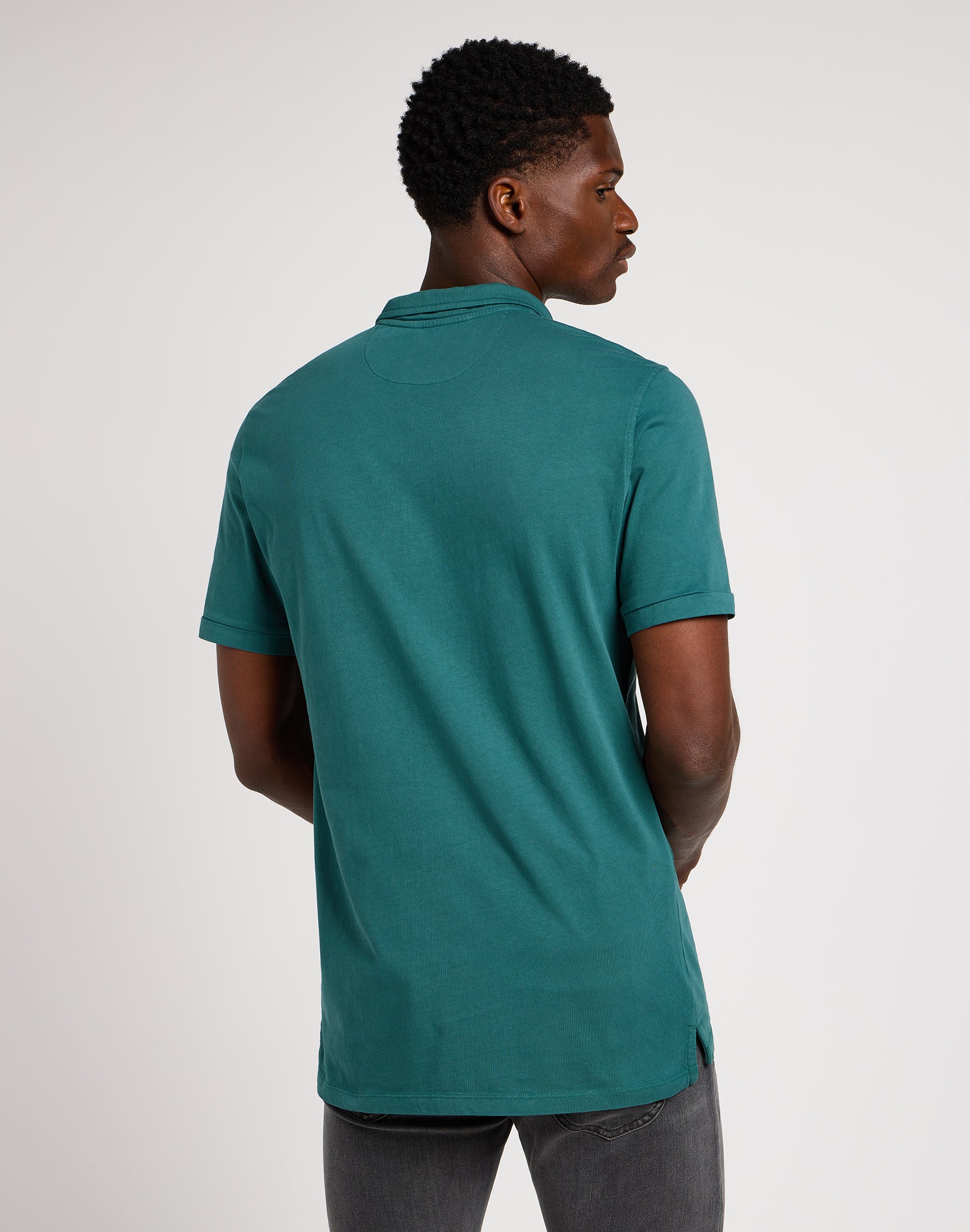 Polo in jersey in Evergreen Polo Lee   