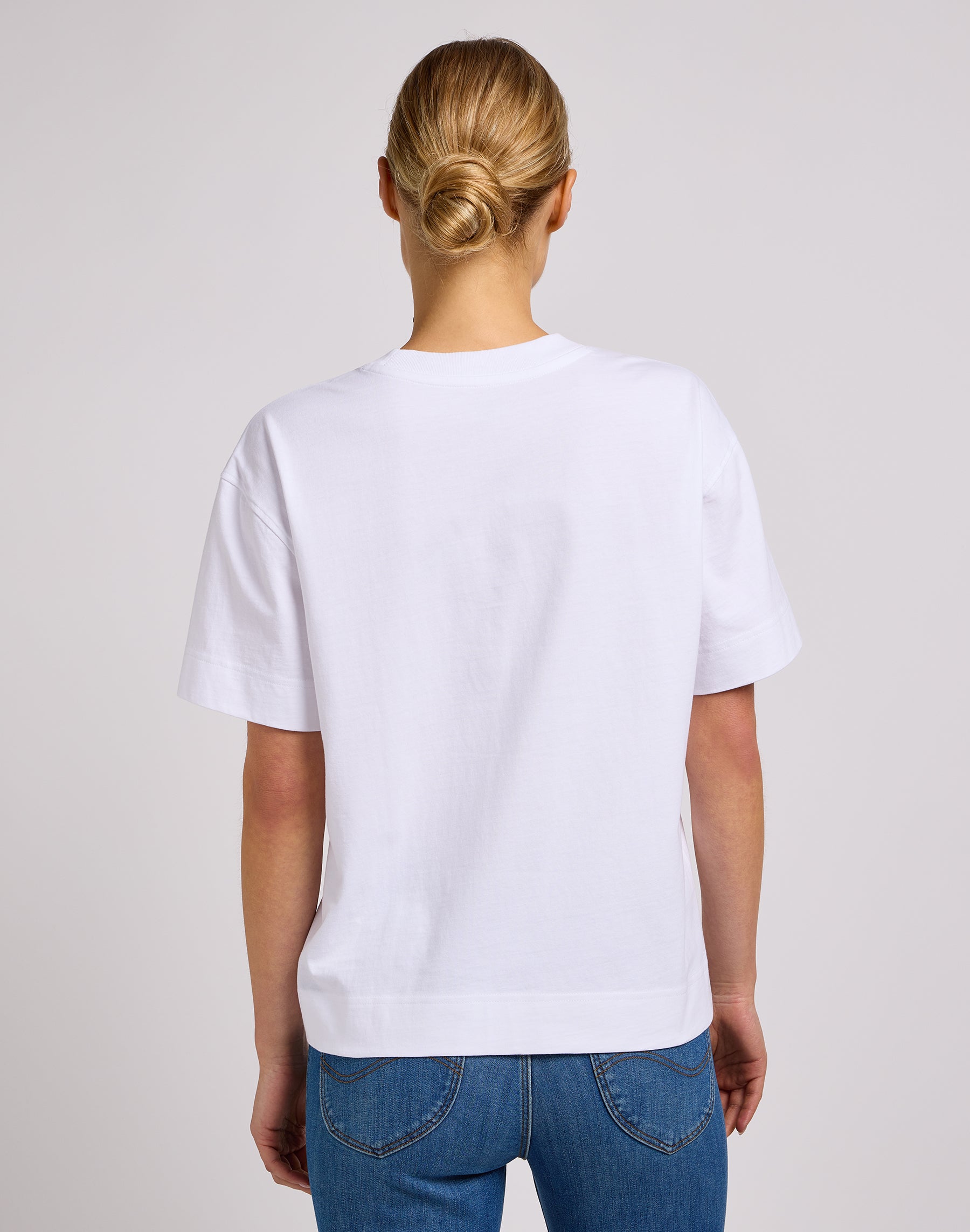 T-shirt tascabile in bianco brillante Lee