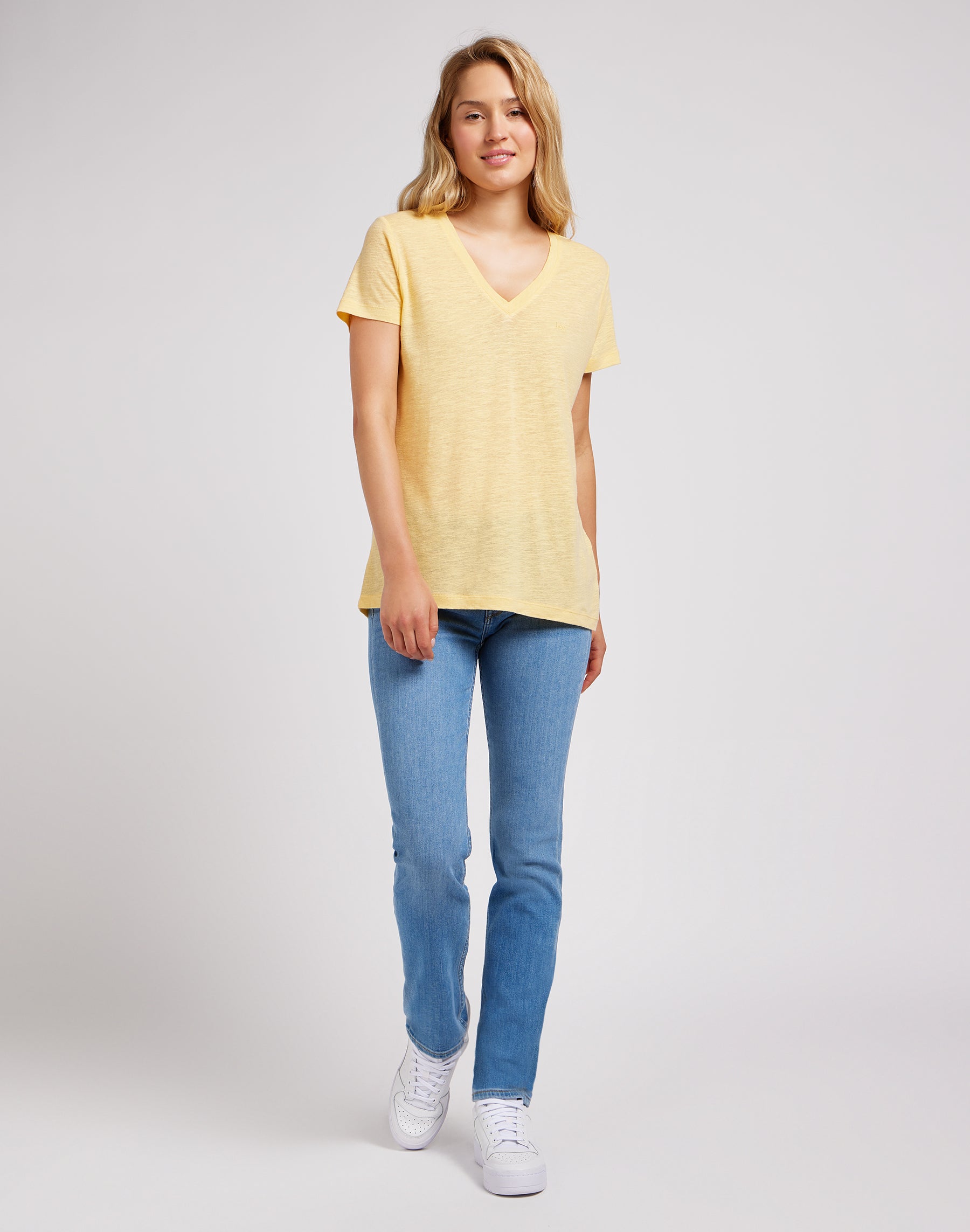 Maglietta con scollo a V in Vermeil T-Shirts Lee   