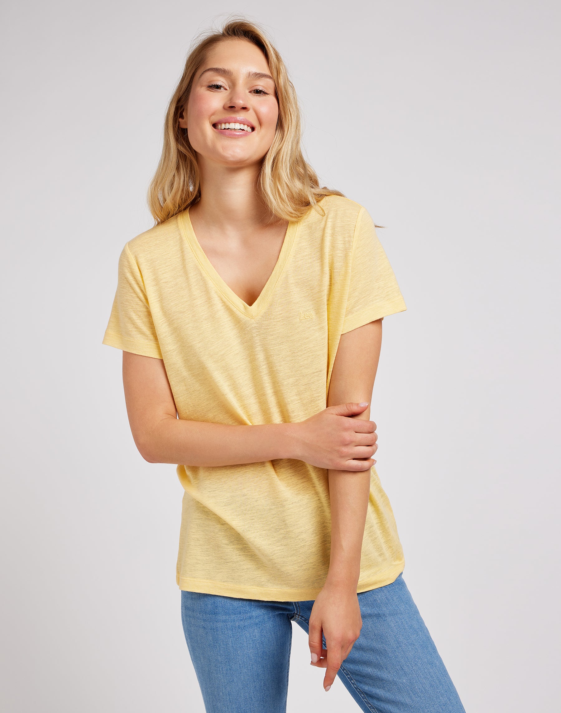 Maglietta con scollo a V in Vermeil T-Shirts Lee   