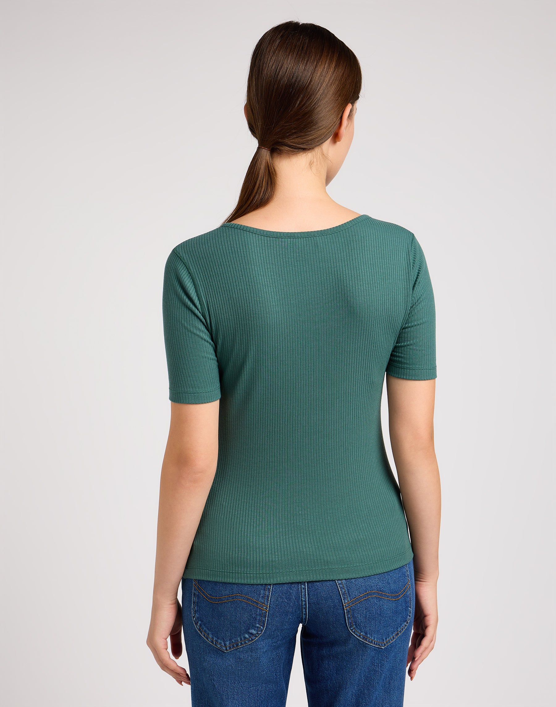 Henley con maniche corte in t-shirt Evergreen Lee   