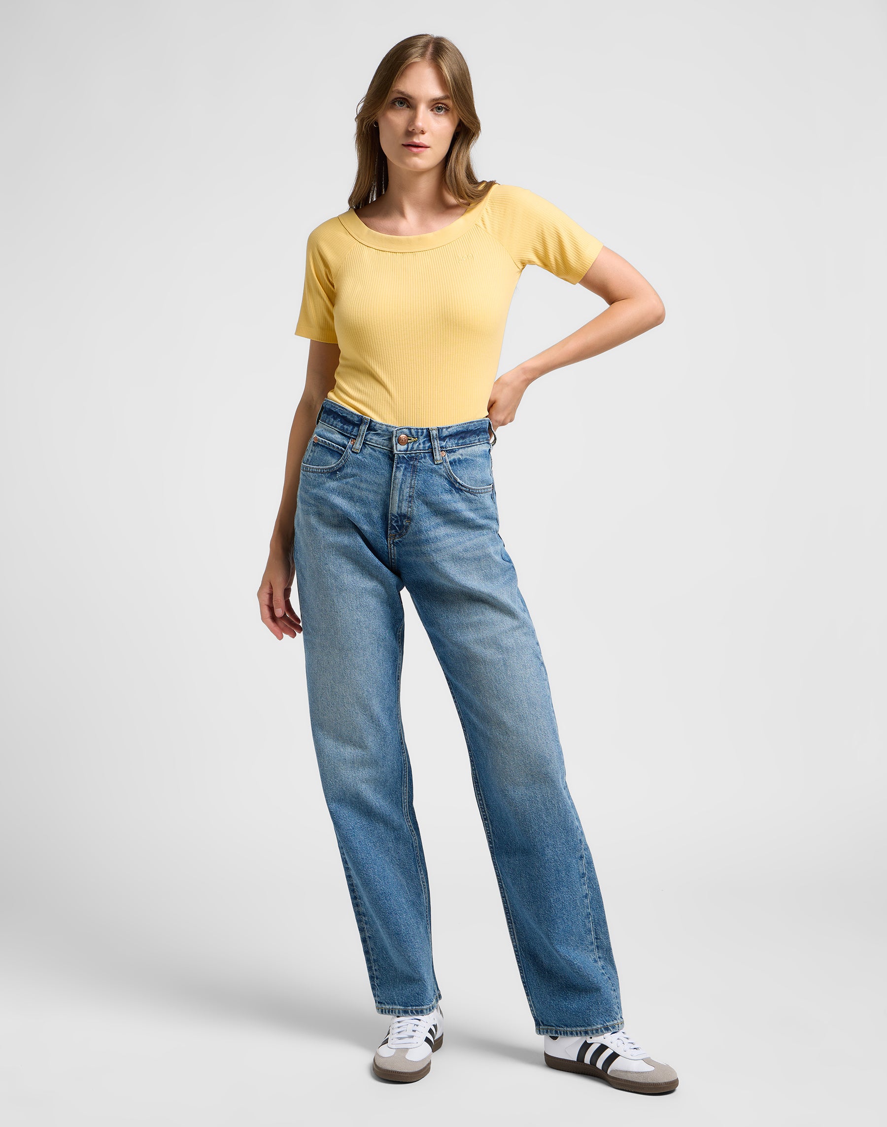 Magliette off the shoulder a costine in vermeil Lee   