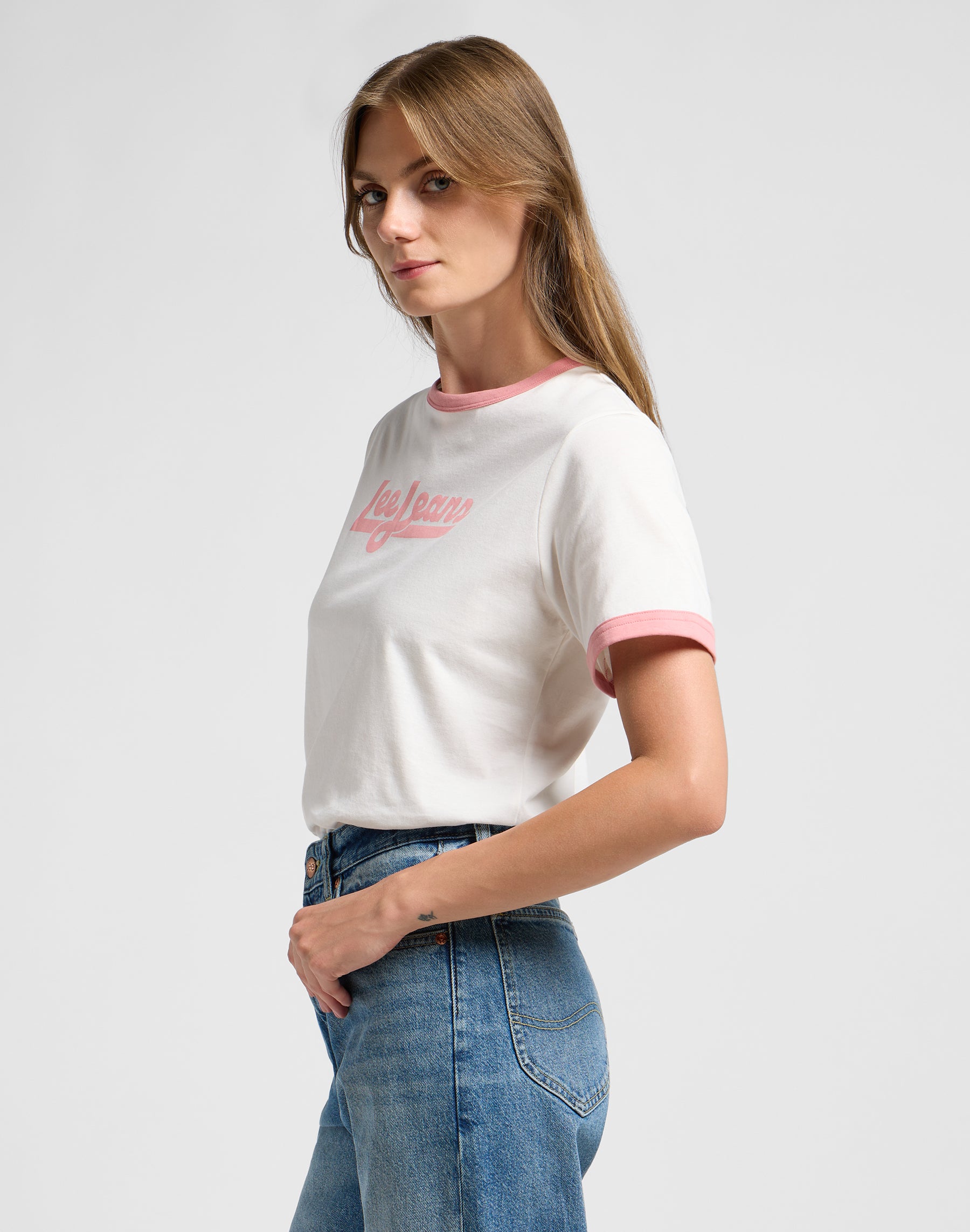 T-shirt Ringer in Cassie Rosa Lee   