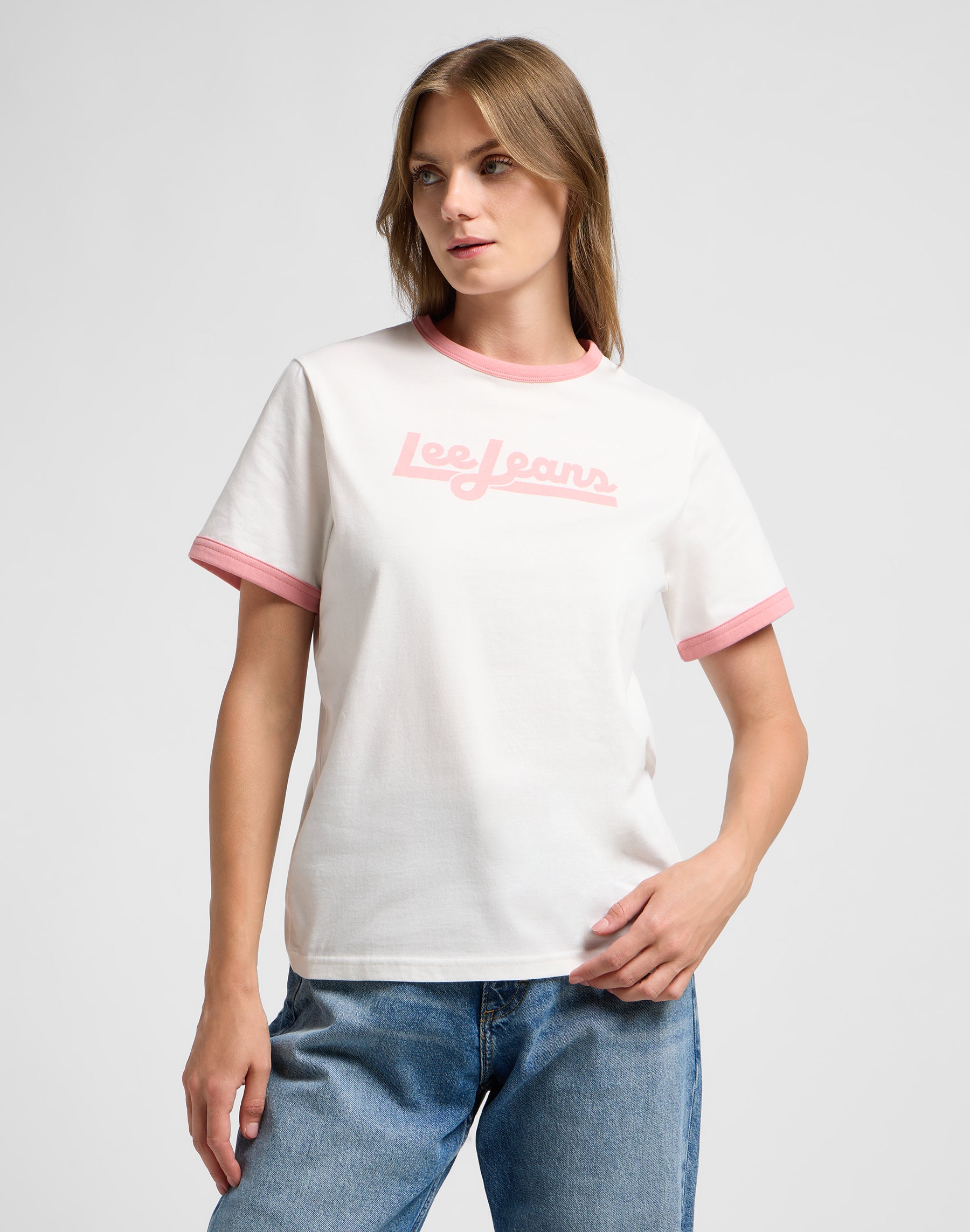 T-shirt Ringer in Cassie Rosa Lee   