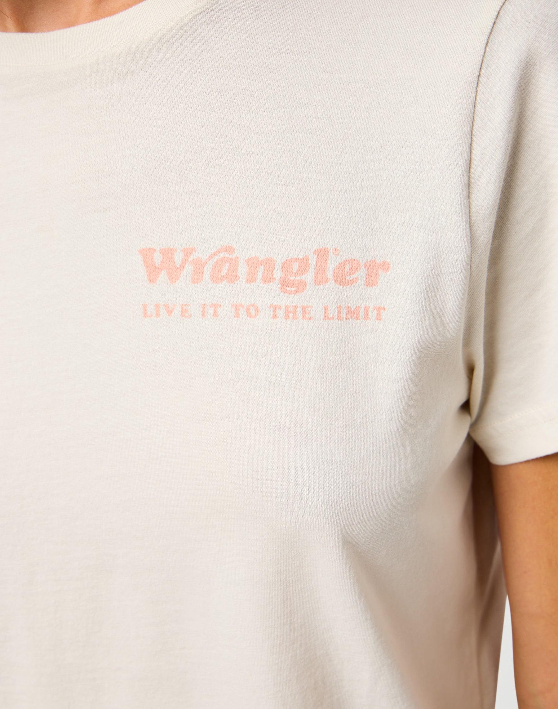 T-shirt regolare in bianco vintage Wrangler   