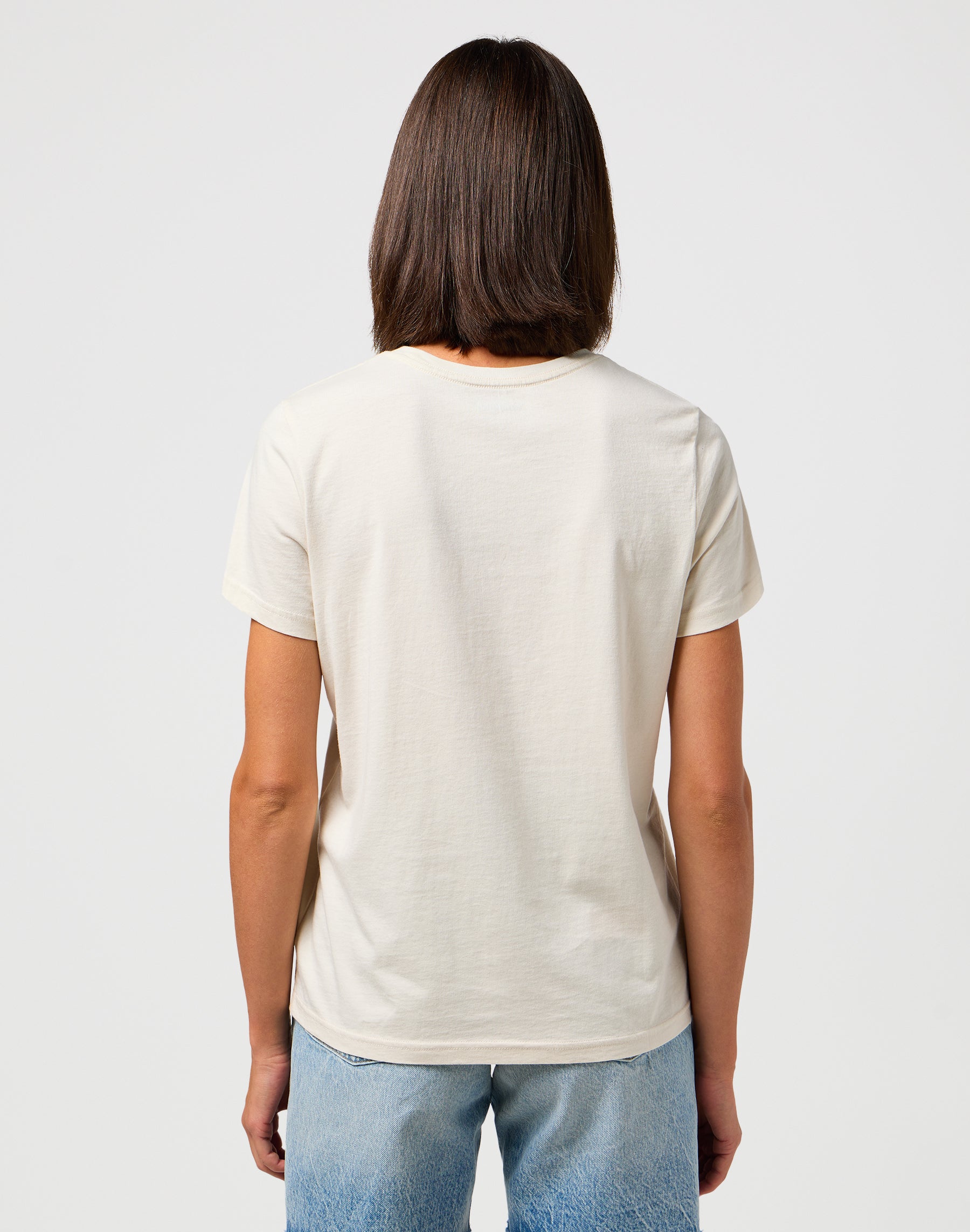 T-shirt regolare in bianco vintage Wrangler   