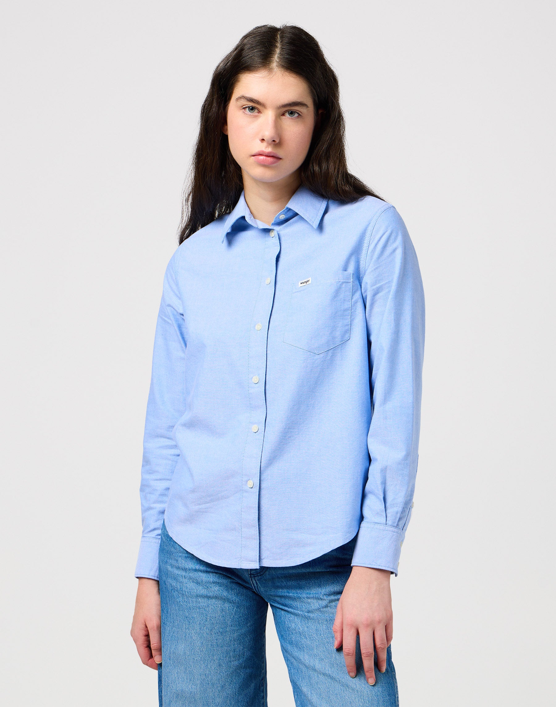 Camicia monotasche in blu brillante Camicie Wrangler   