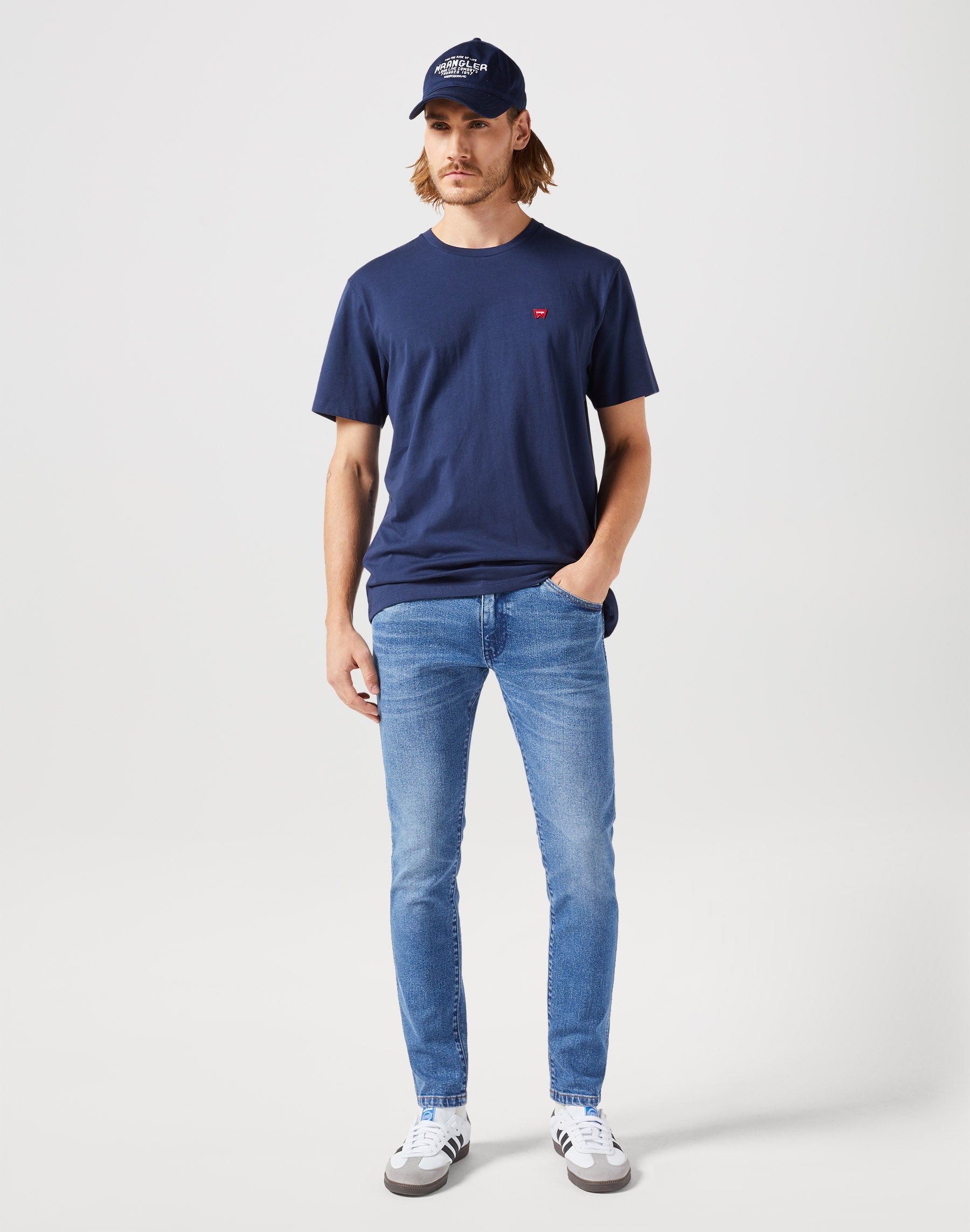 Maglietta Sign Off in T-shirt Wrangler Navy   