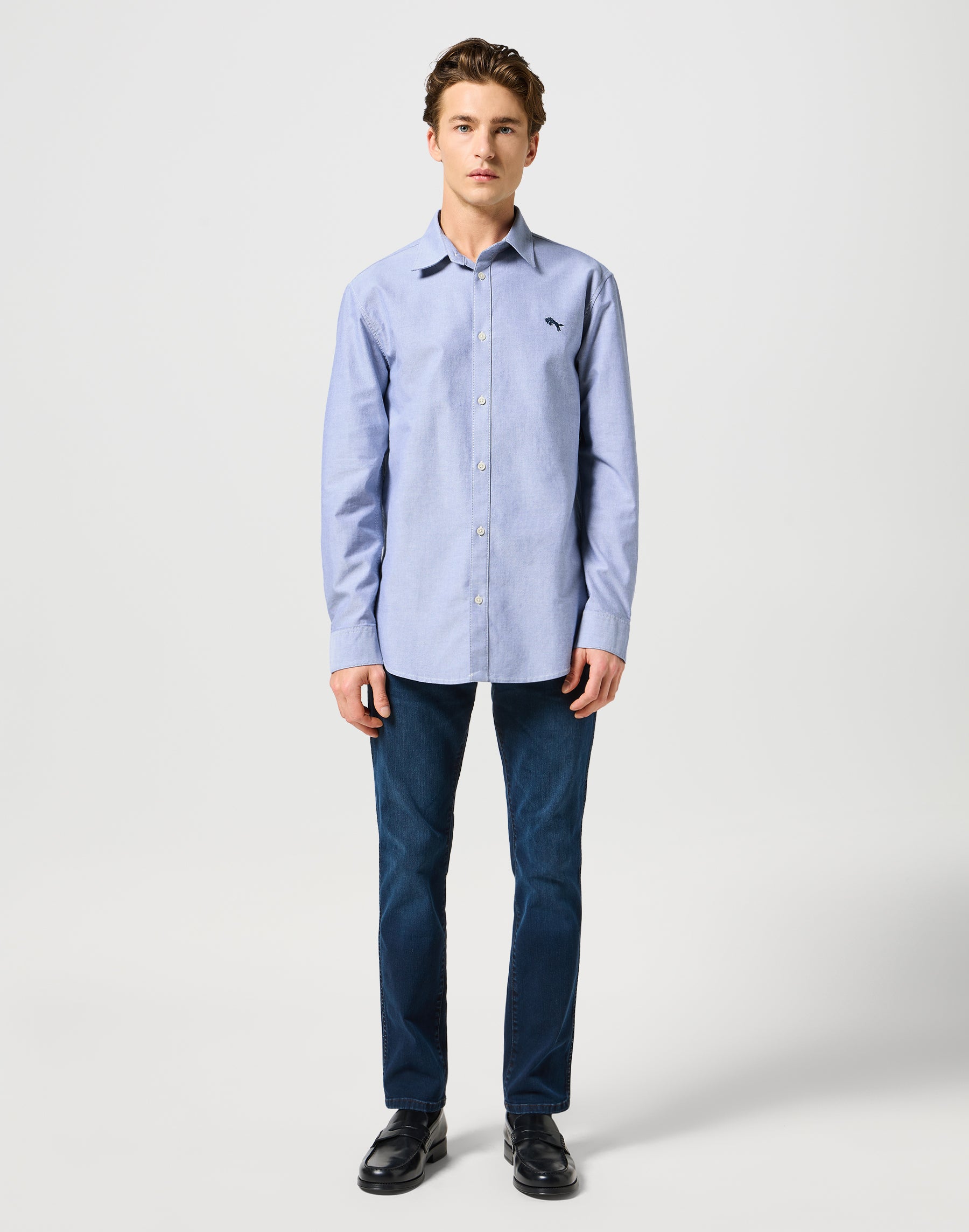 Camicia LS in Oxford Blue Camicie Wrangler