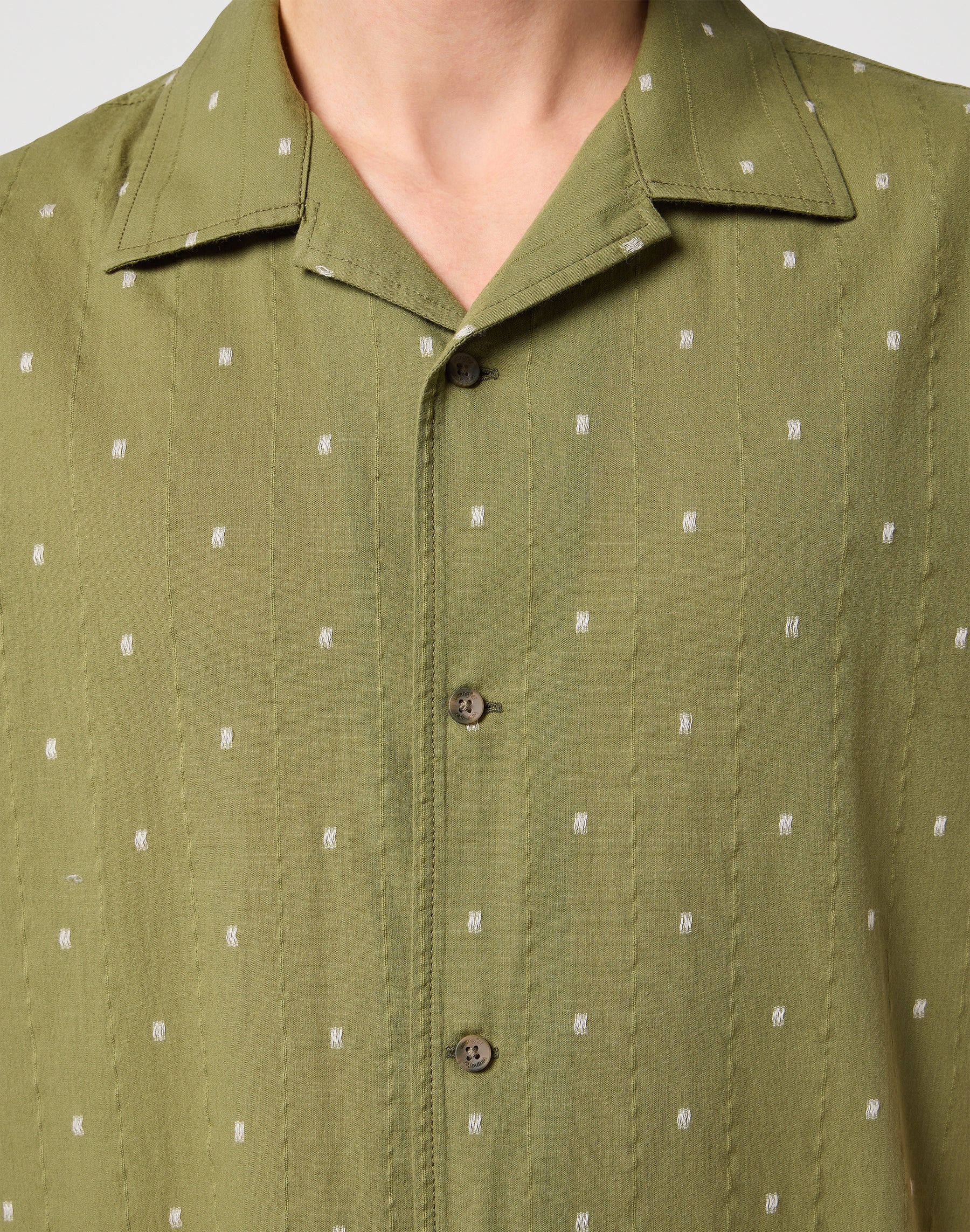 Camicia Resort in Dusty Olive Camicie Wrangler   