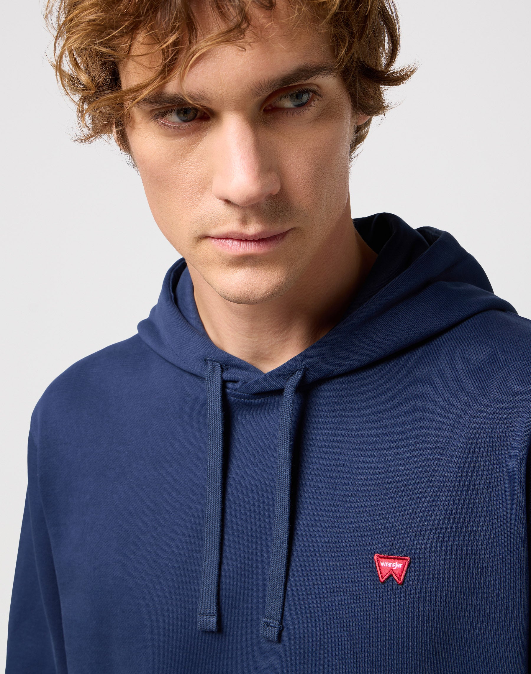 Felpa con cappuccio Sign Off in Navy Hoodie Wrangler