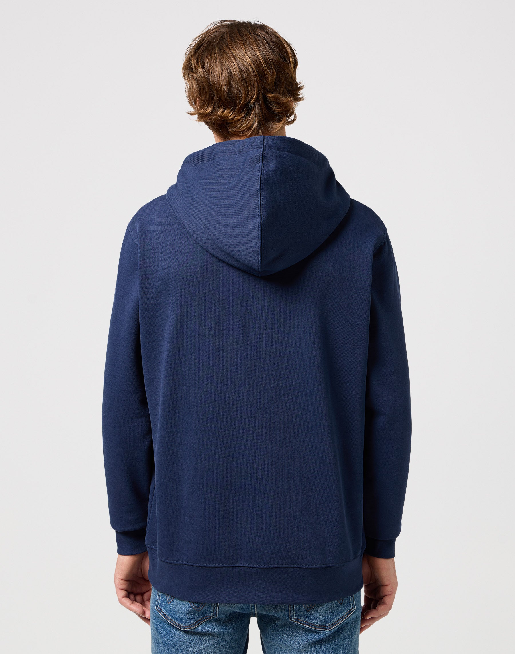 Felpa con cappuccio Sign Off in Navy Hoodie Wrangler