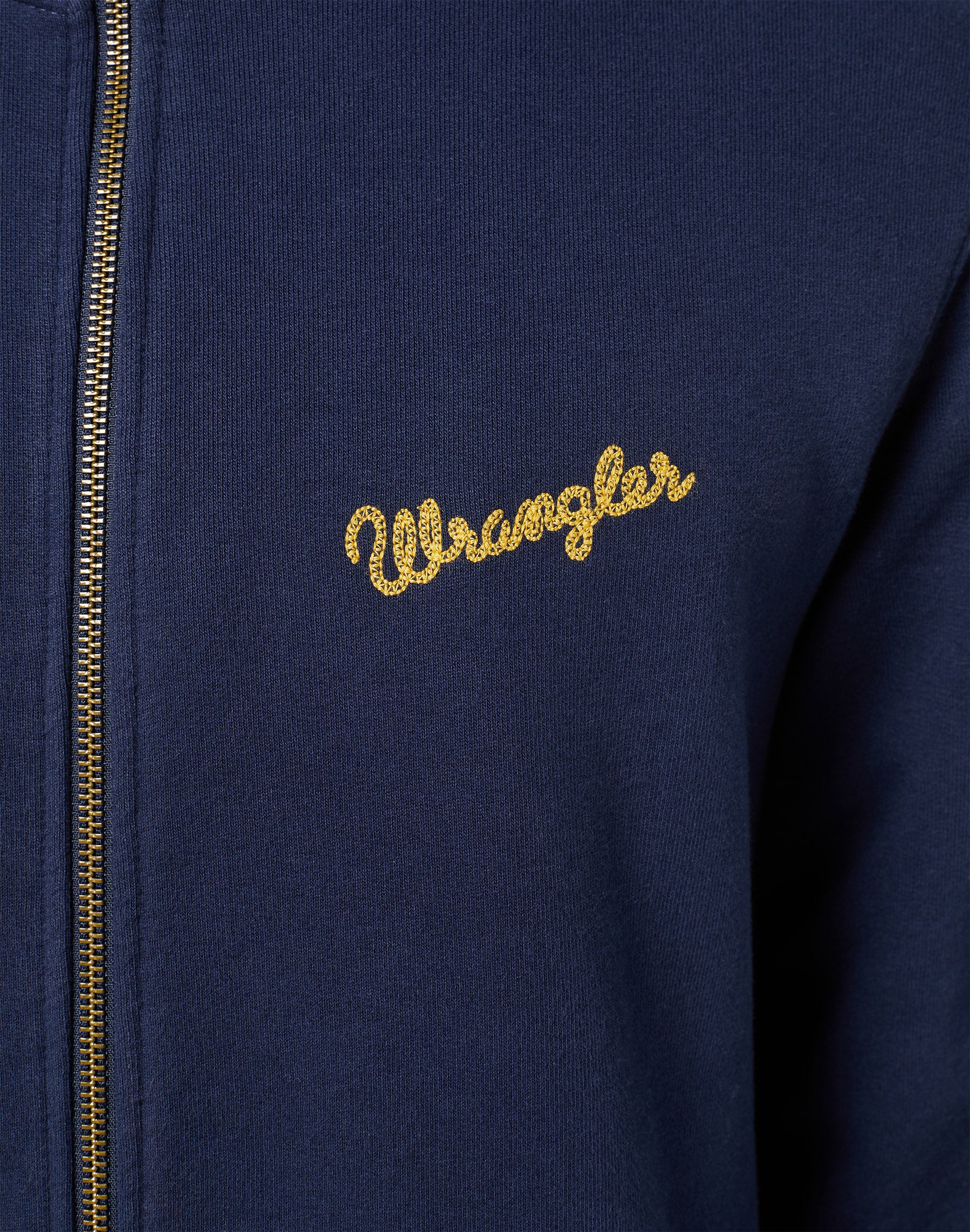 Zip con collo a imbuto in giacche di felpa Wrangler in blu.   