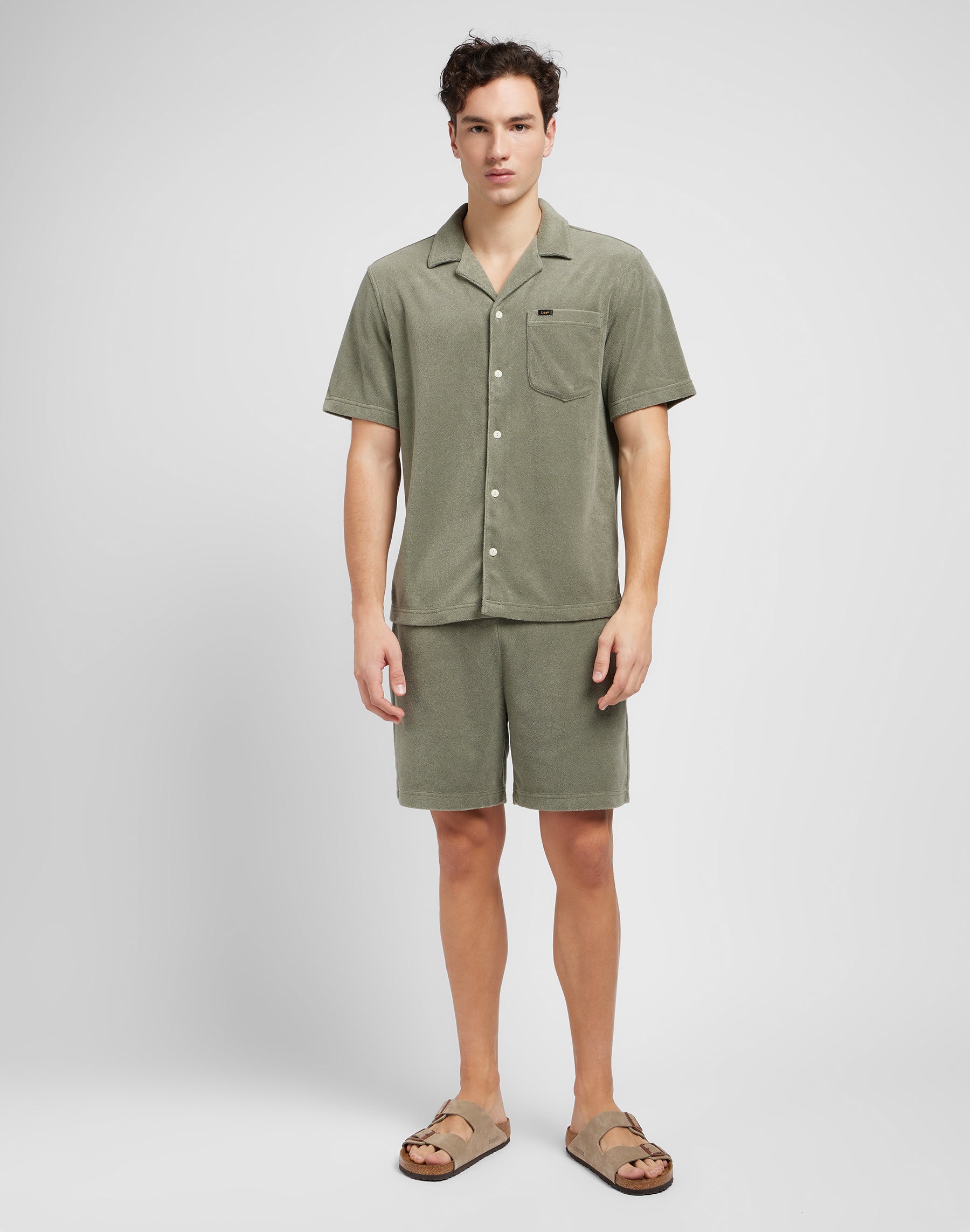 Camicia Knit Camp in Olive Grove Shirts Lee   