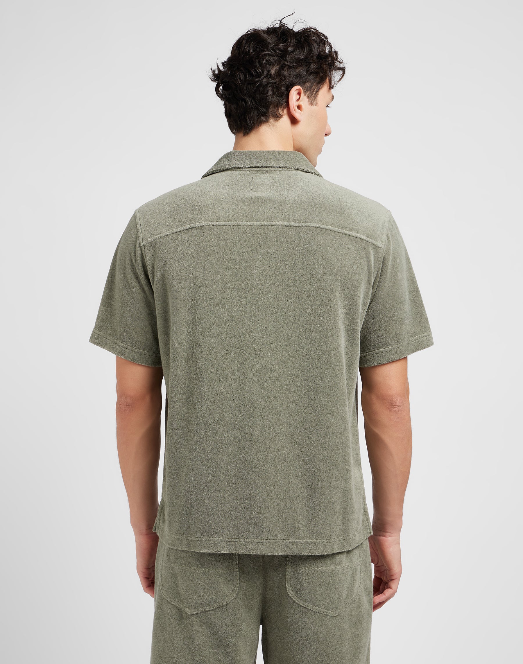 Camicia Knit Camp in Olive Grove Shirts Lee   