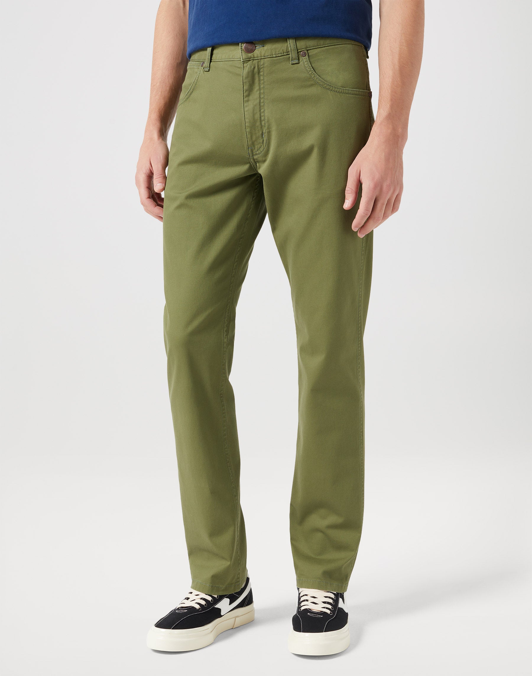 Pantaloni Greensboro Low Stretch in Olive Wrangler   