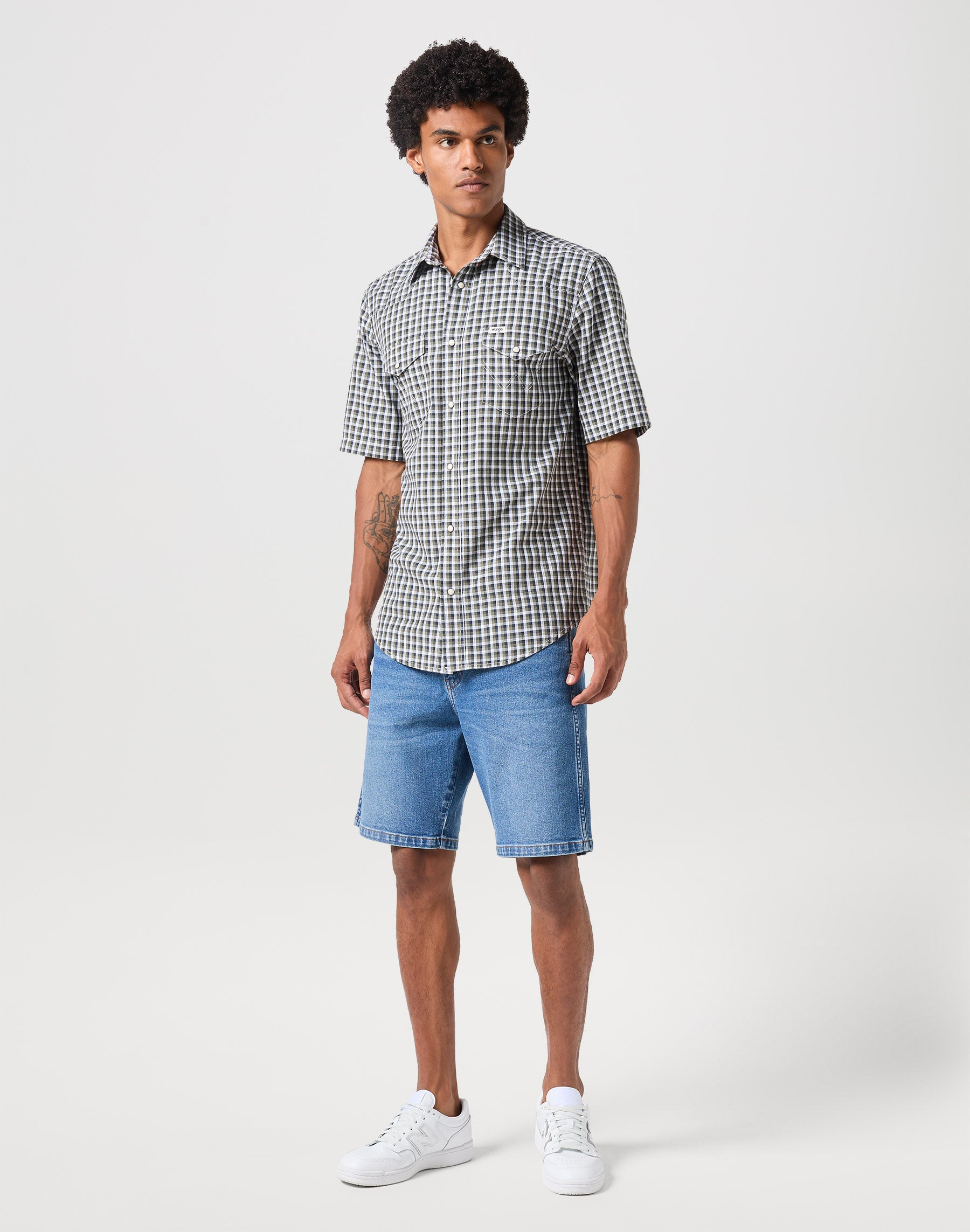 Pantaloncini Frontier Short in denim Guardian Wrangler   