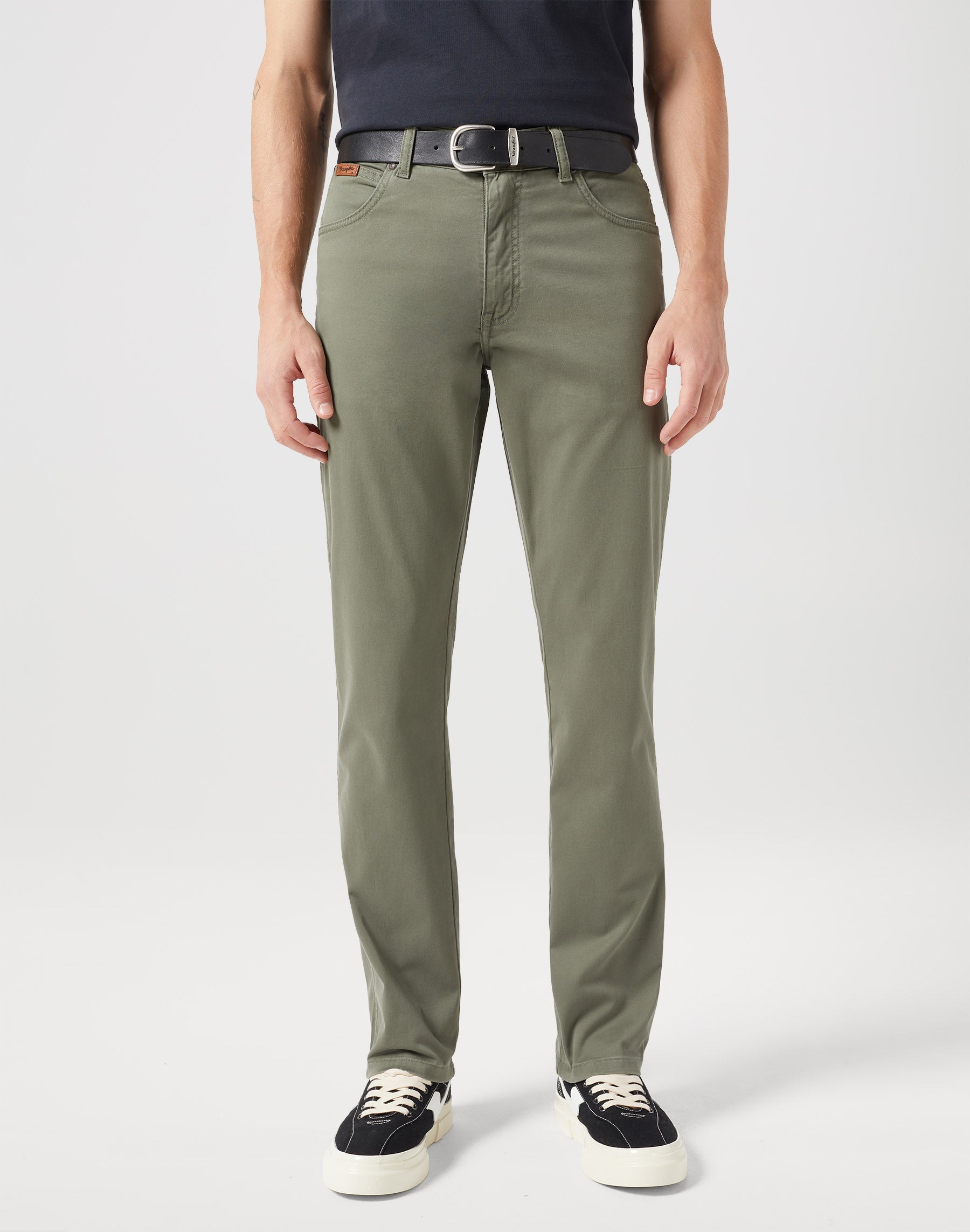 Pantaloni Texas Slim Low Stretch in Dusty Olive Wrangler   