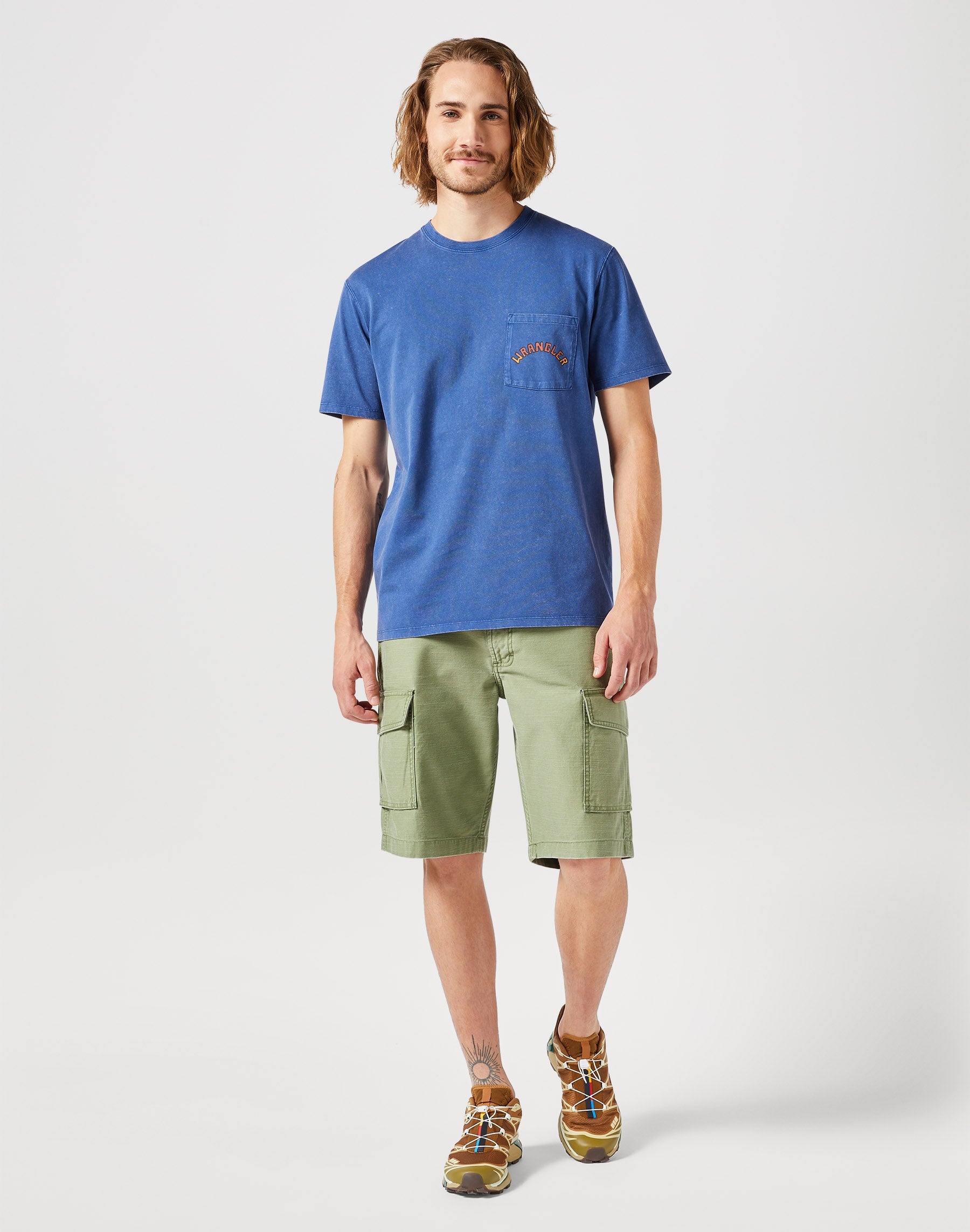 Pantaloncini Casey Cargo in Olive Shorts Wrangler   