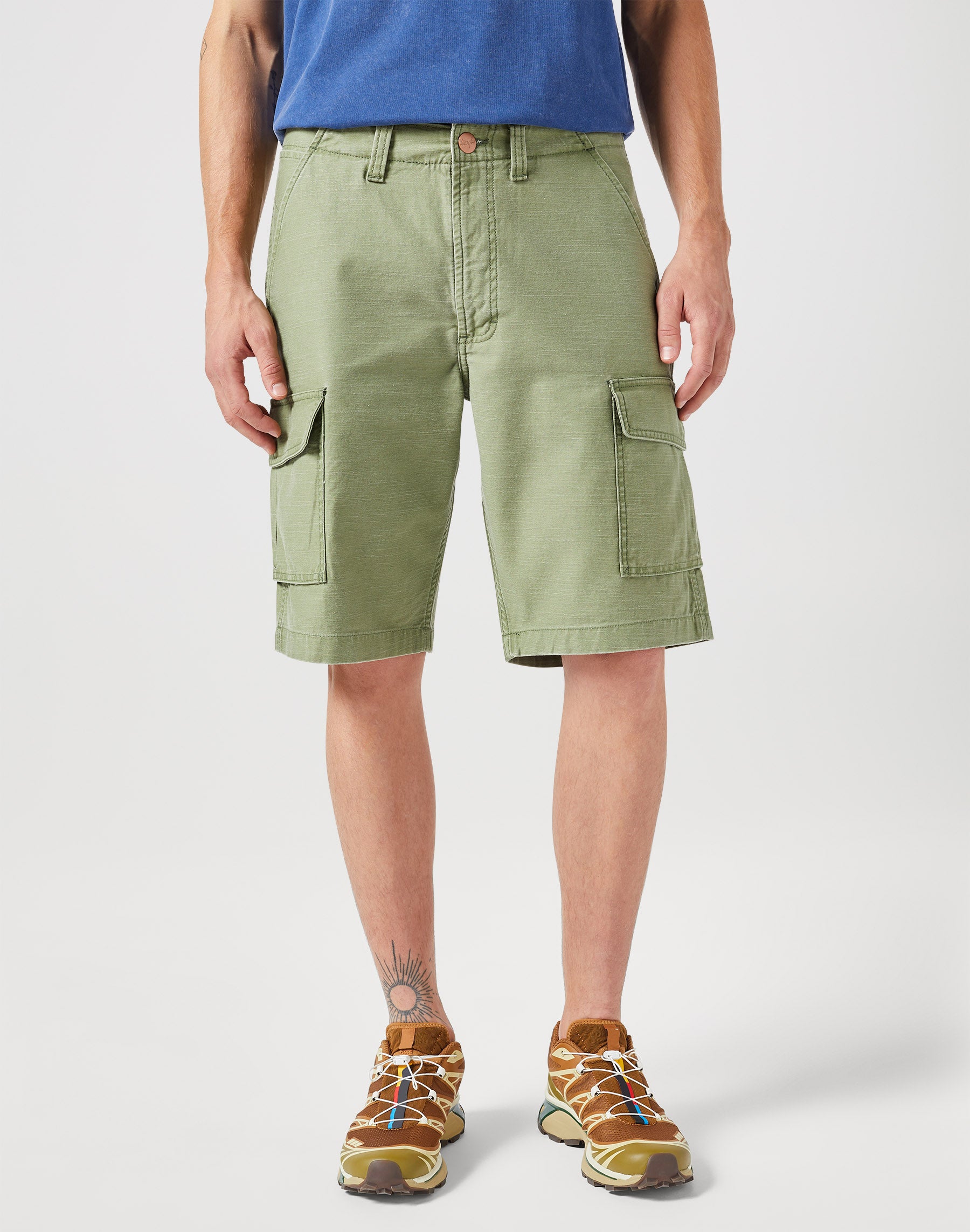 Pantaloncini Casey Cargo in Olive Shorts Wrangler   