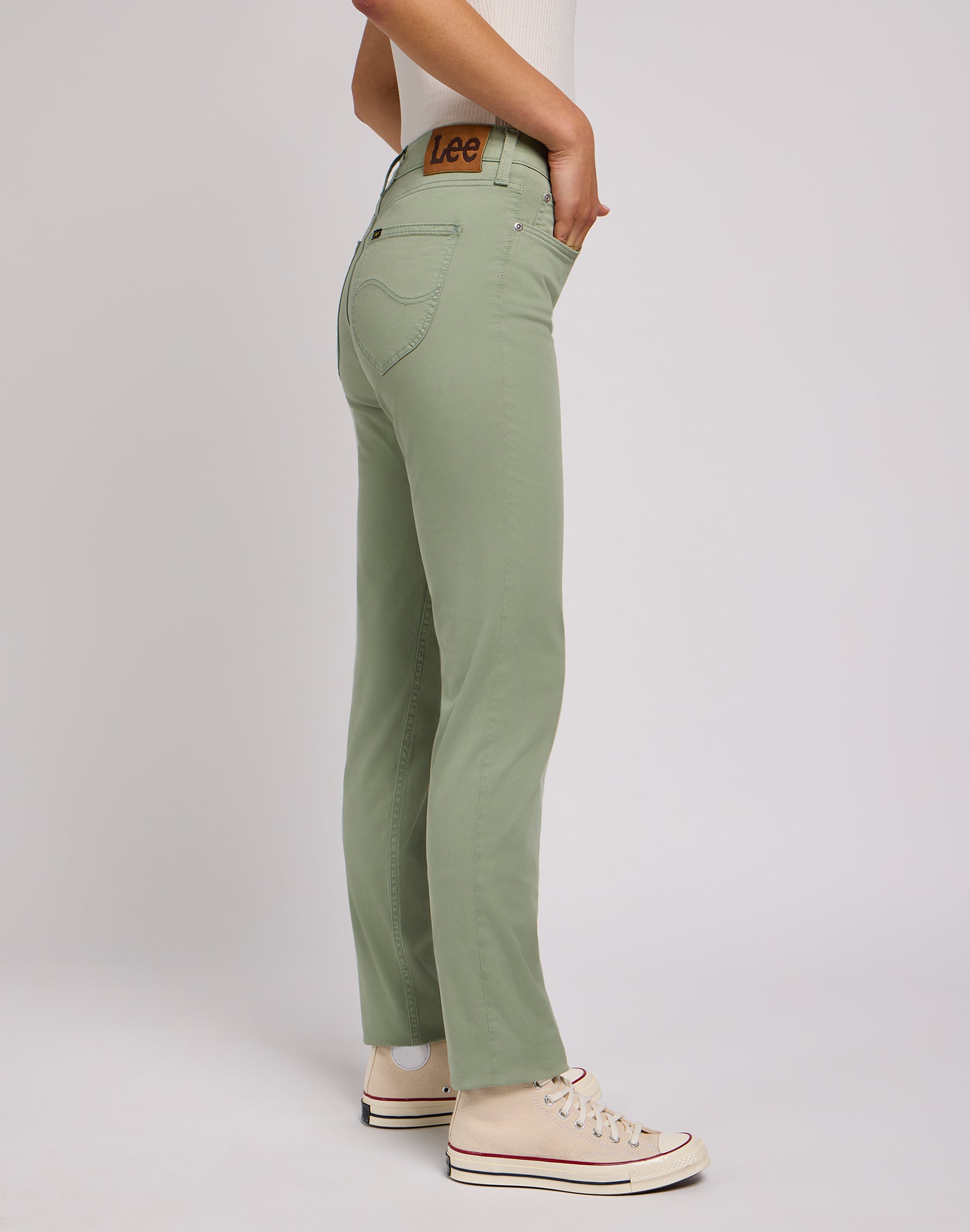 Pantaloni Marion Straight in Intuition Grey Lee   