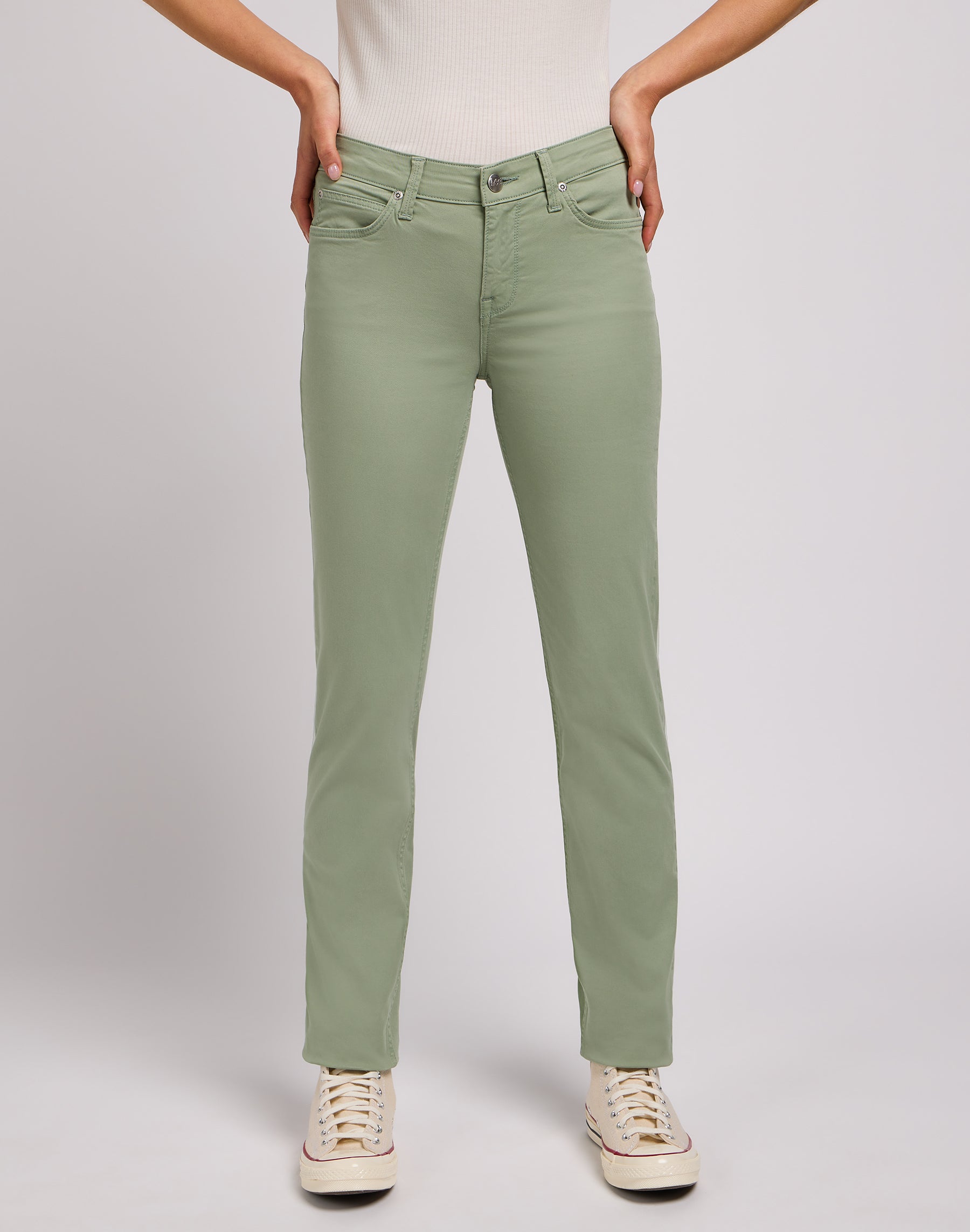 Pantaloni Marion Straight in Intuition Grey Lee   